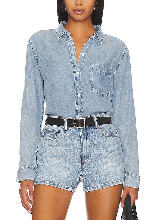 Ingrid Top In Med Vintage Cloud Wash - Image 1