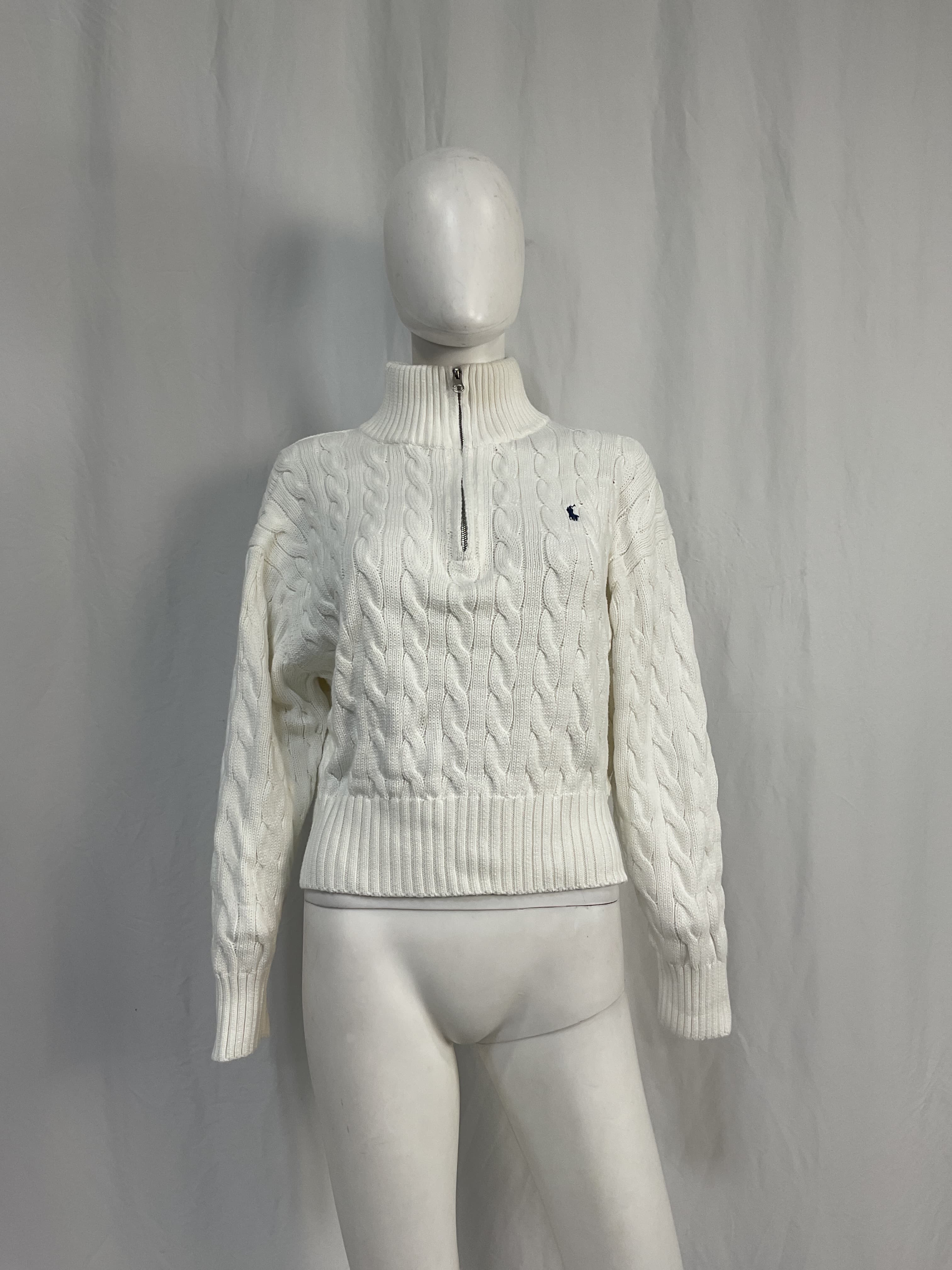 Cable-Knit Cotton Quarter-Zip Sweater - Image 4