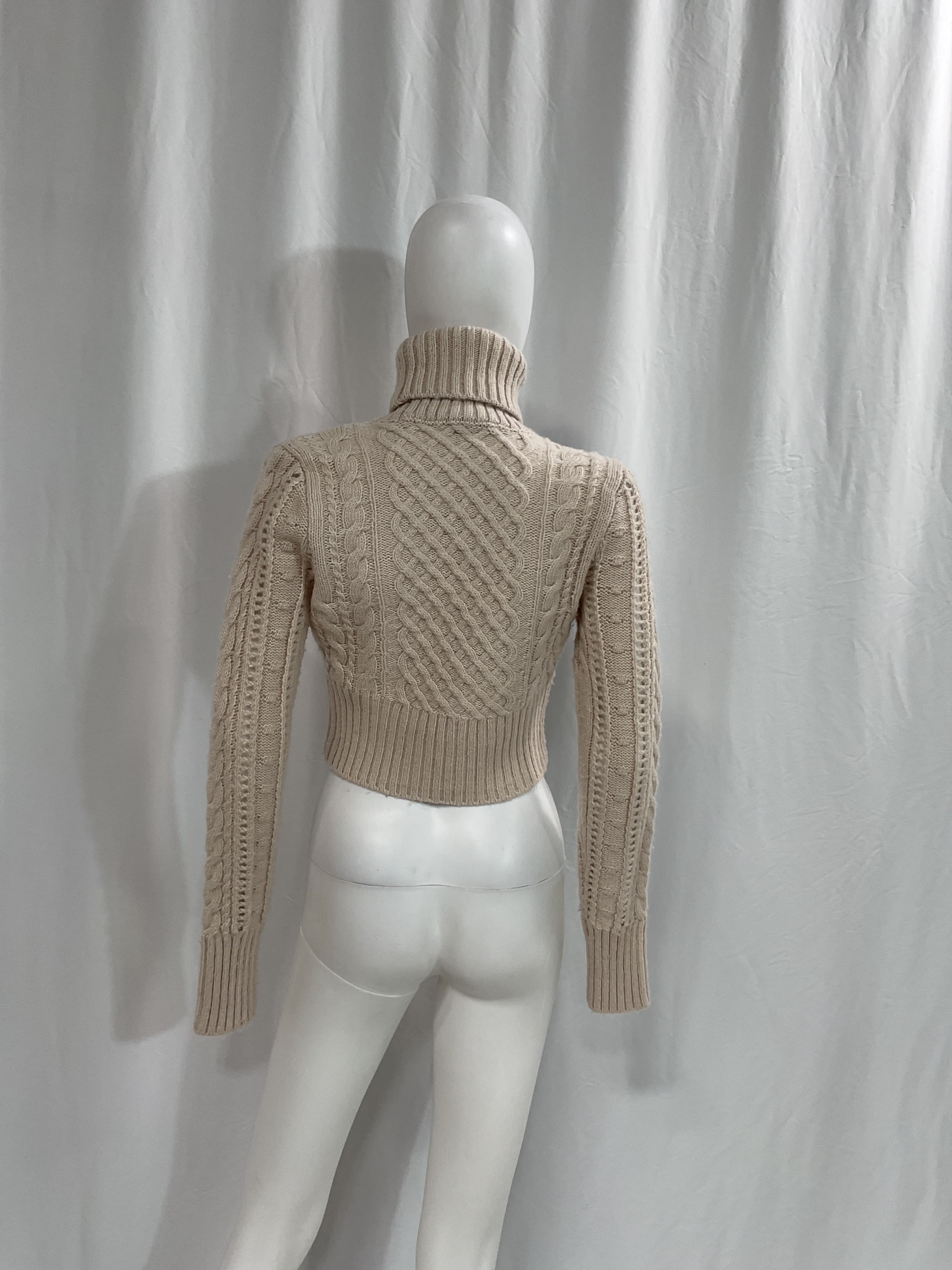 Elizabeth Cable Turtleneck In Ivory - Image 2