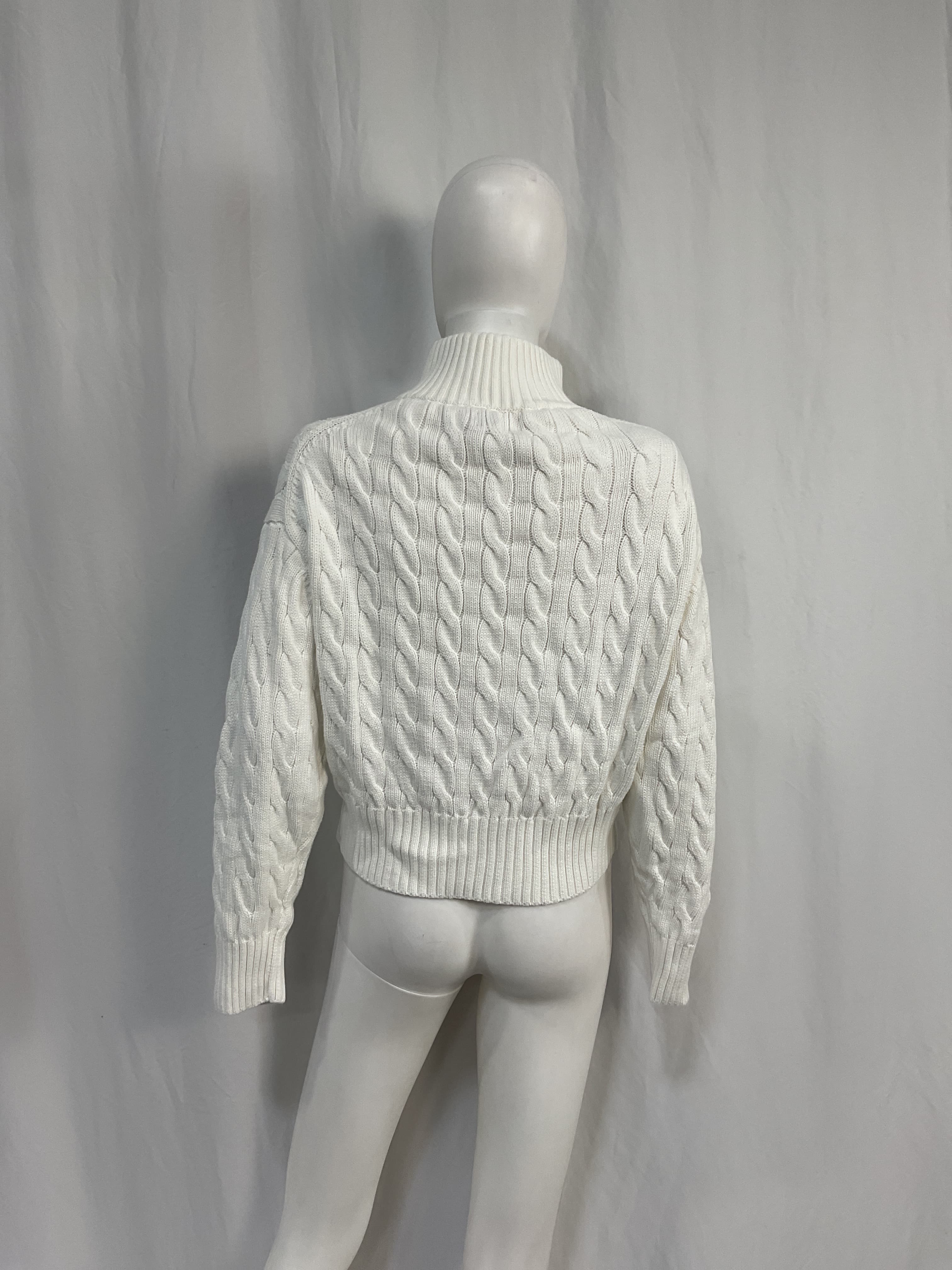 Cable-Knit Cotton Quarter-Zip Sweater - Image 2