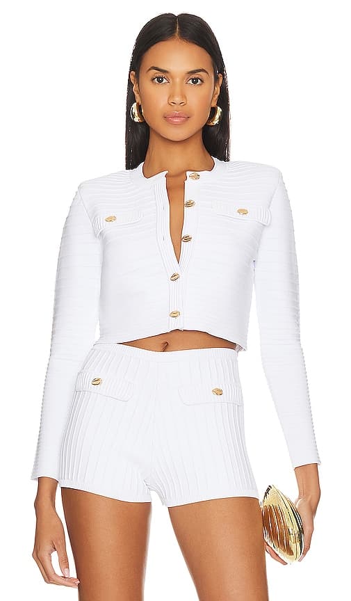 Yolanda Cardigan In White - Image 1