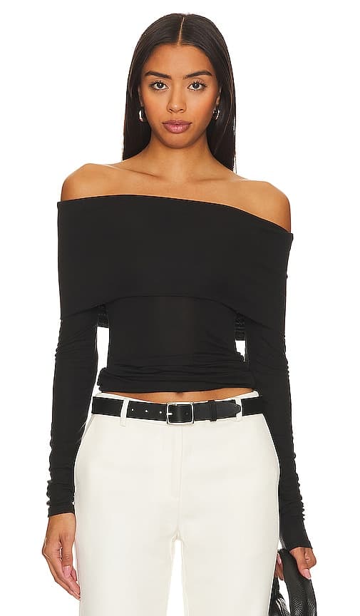 Triomphe Top In Black - Image 1
