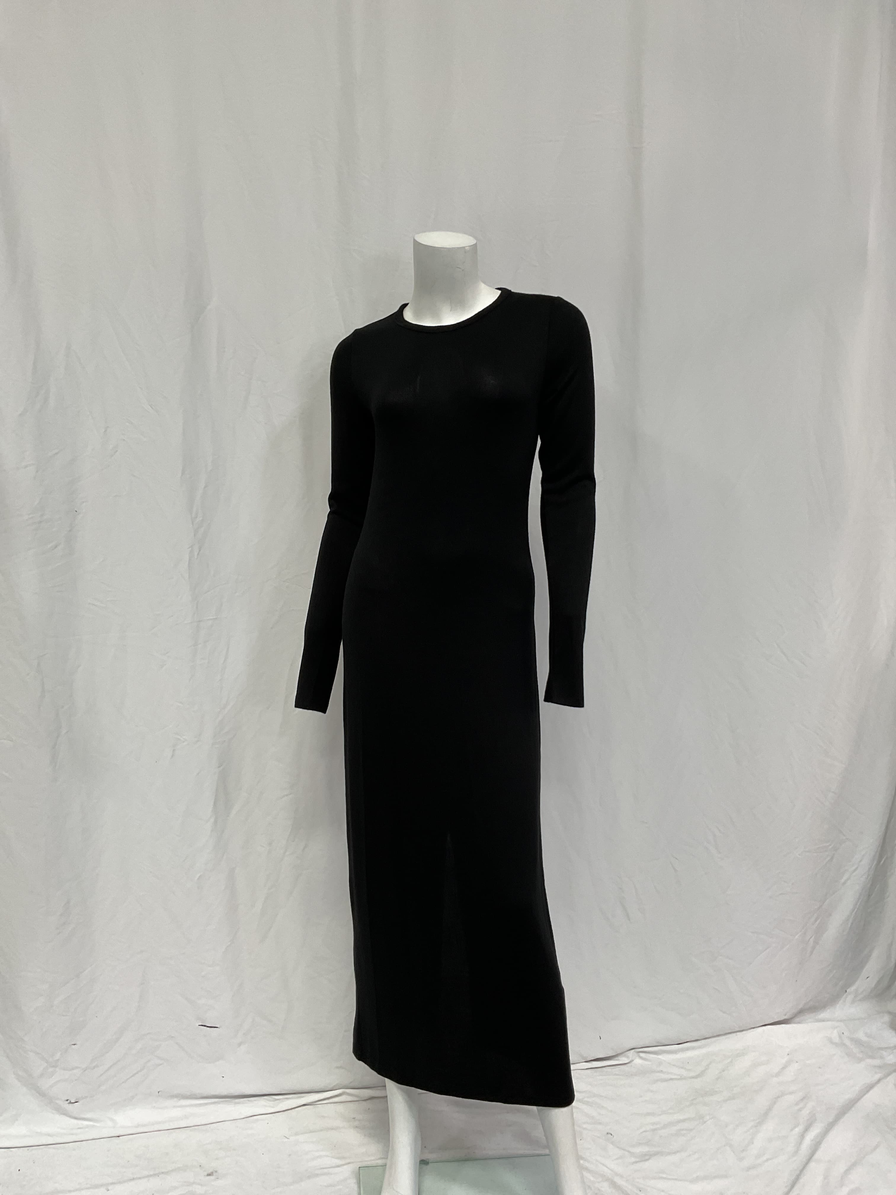 The Knit Crew Maxi Dress In Black - Image 2