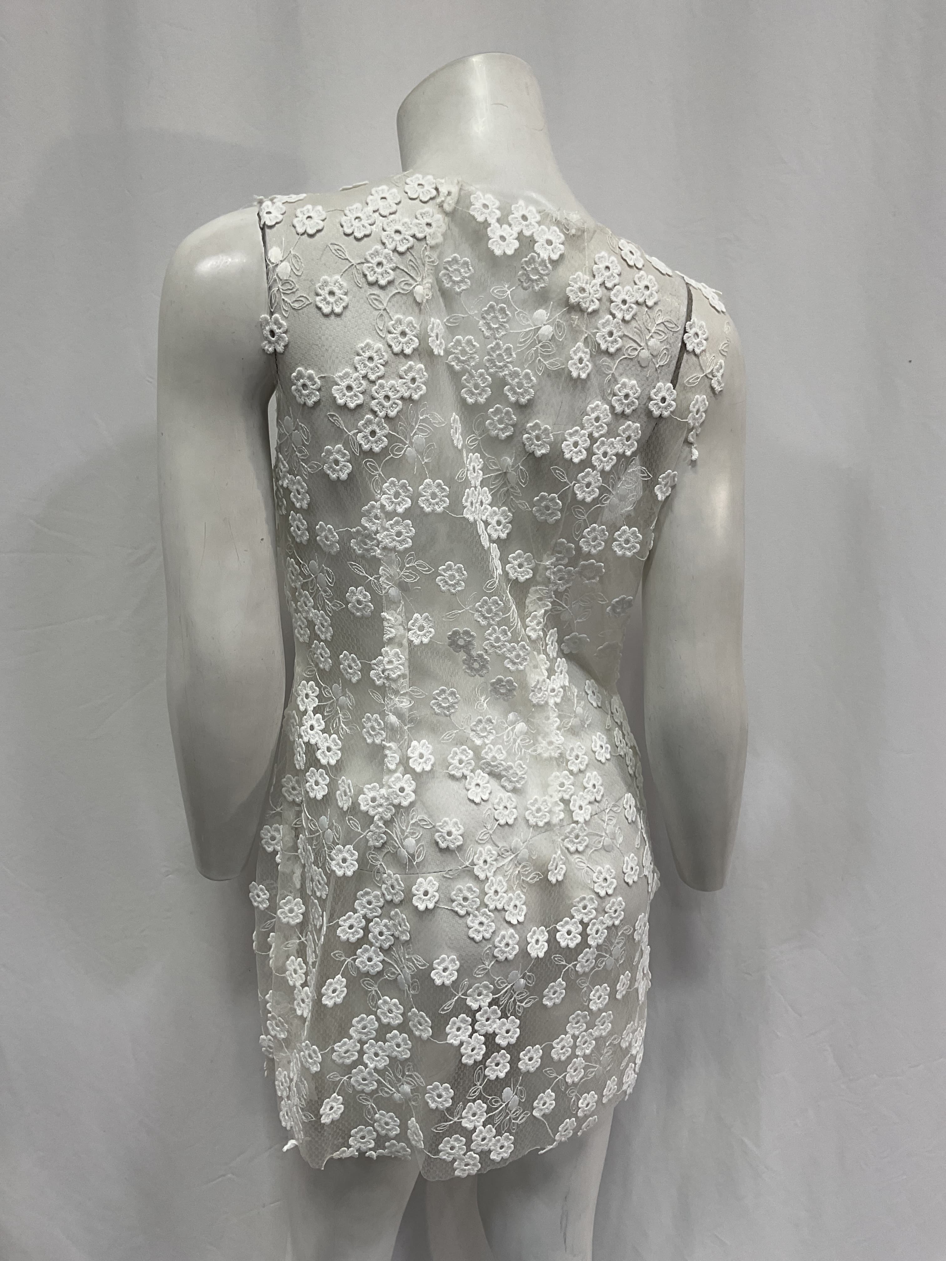 Rosella Mini Dress In White - Image 2