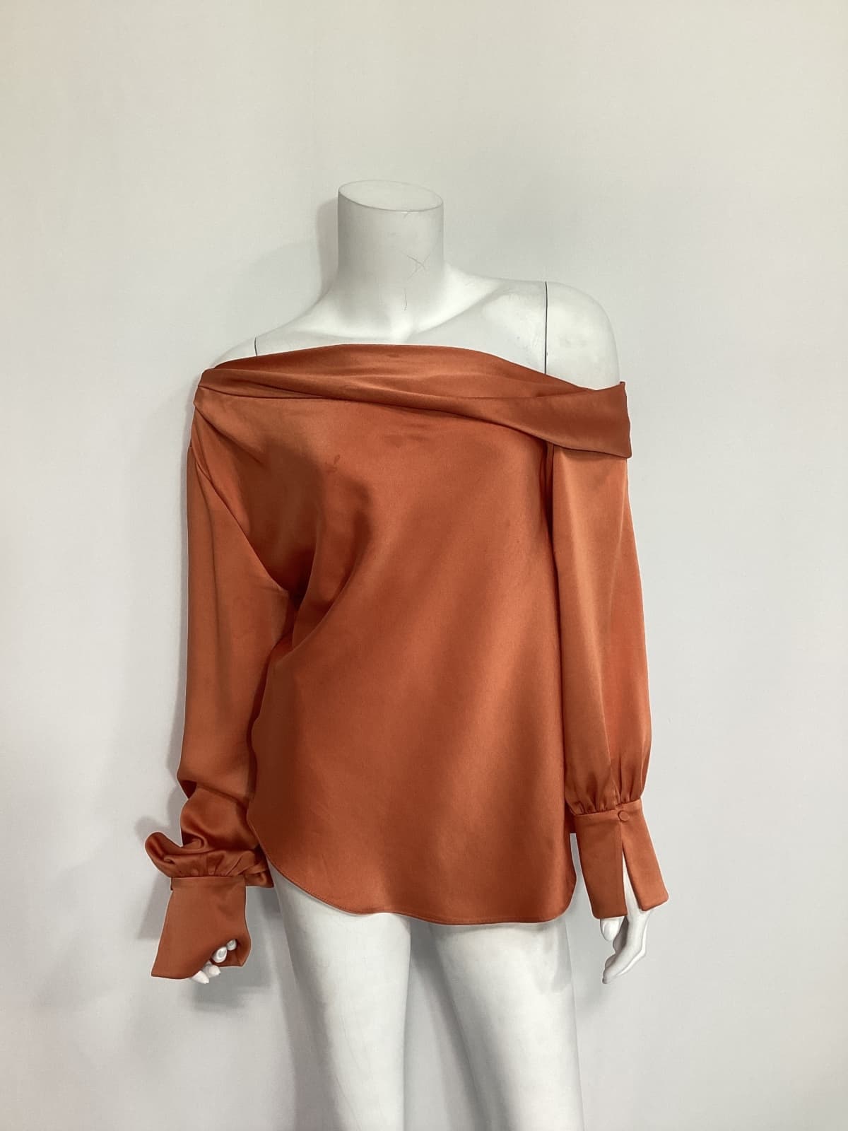 Alice One Shoulder Top In Coral - Image 3