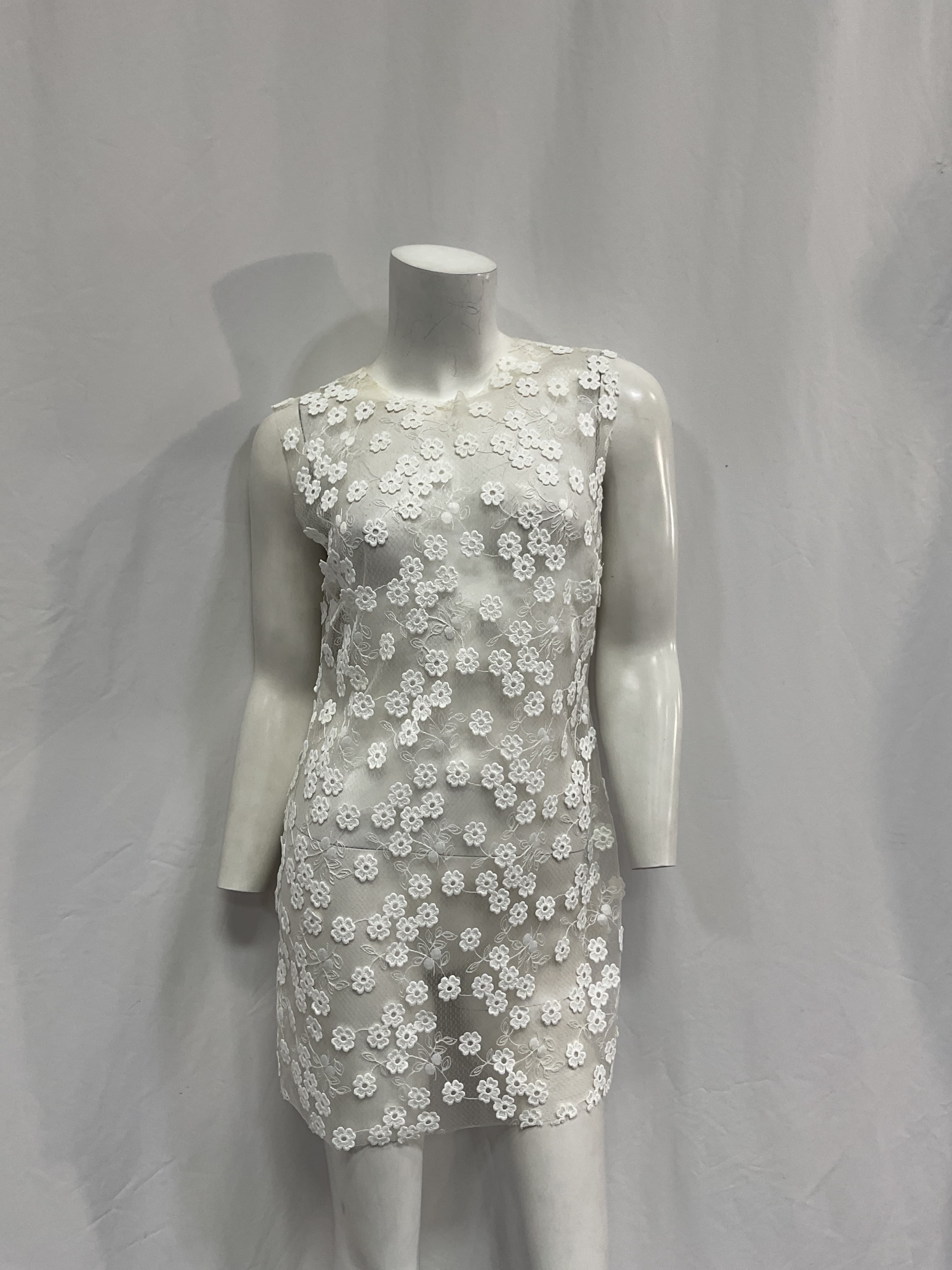 Rosella Mini Dress In White - Image 3