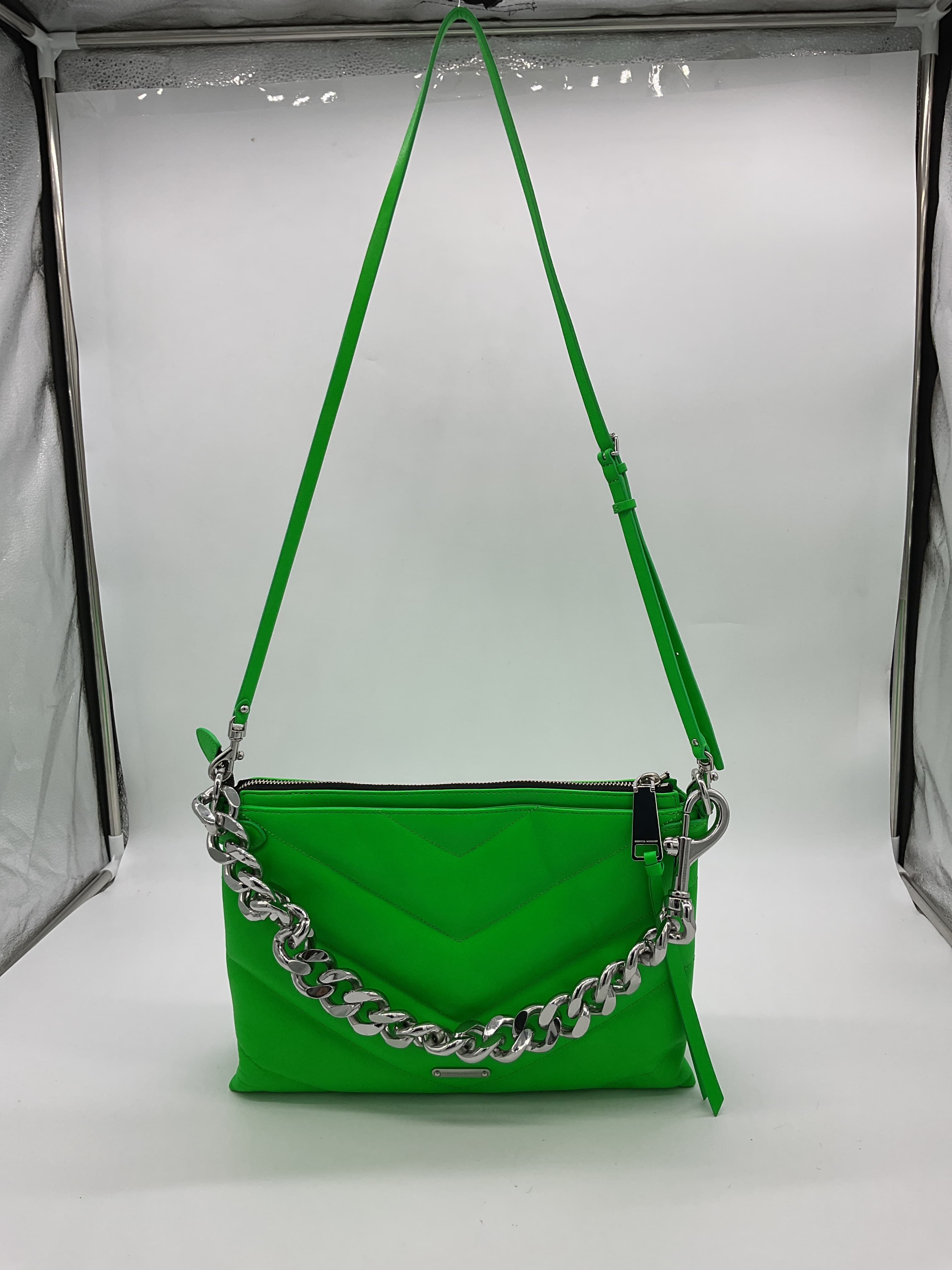 Edie Maxi Crossbody In Neon Green - Image 2