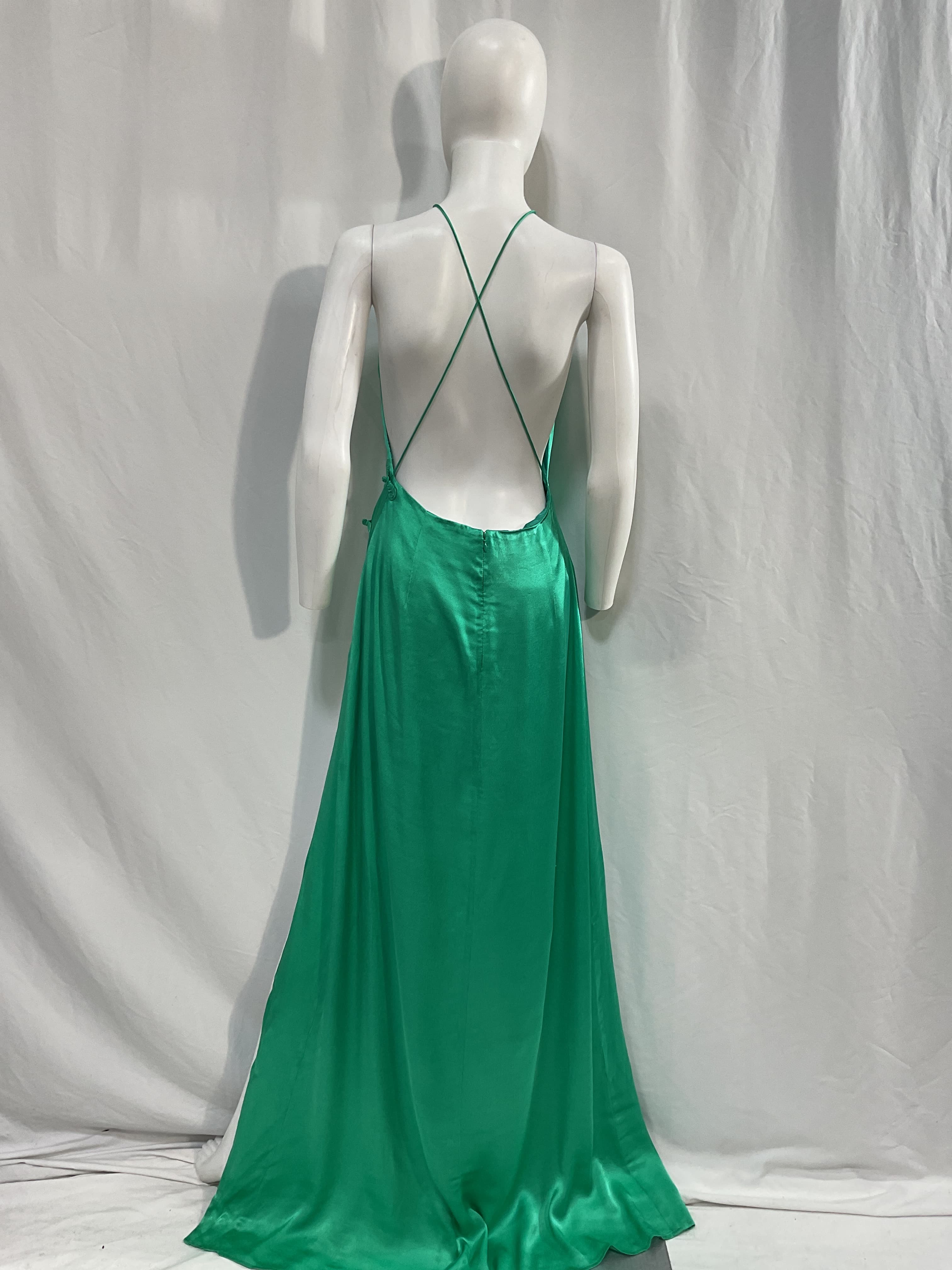 Porter Dress In Jade Green - Image 3