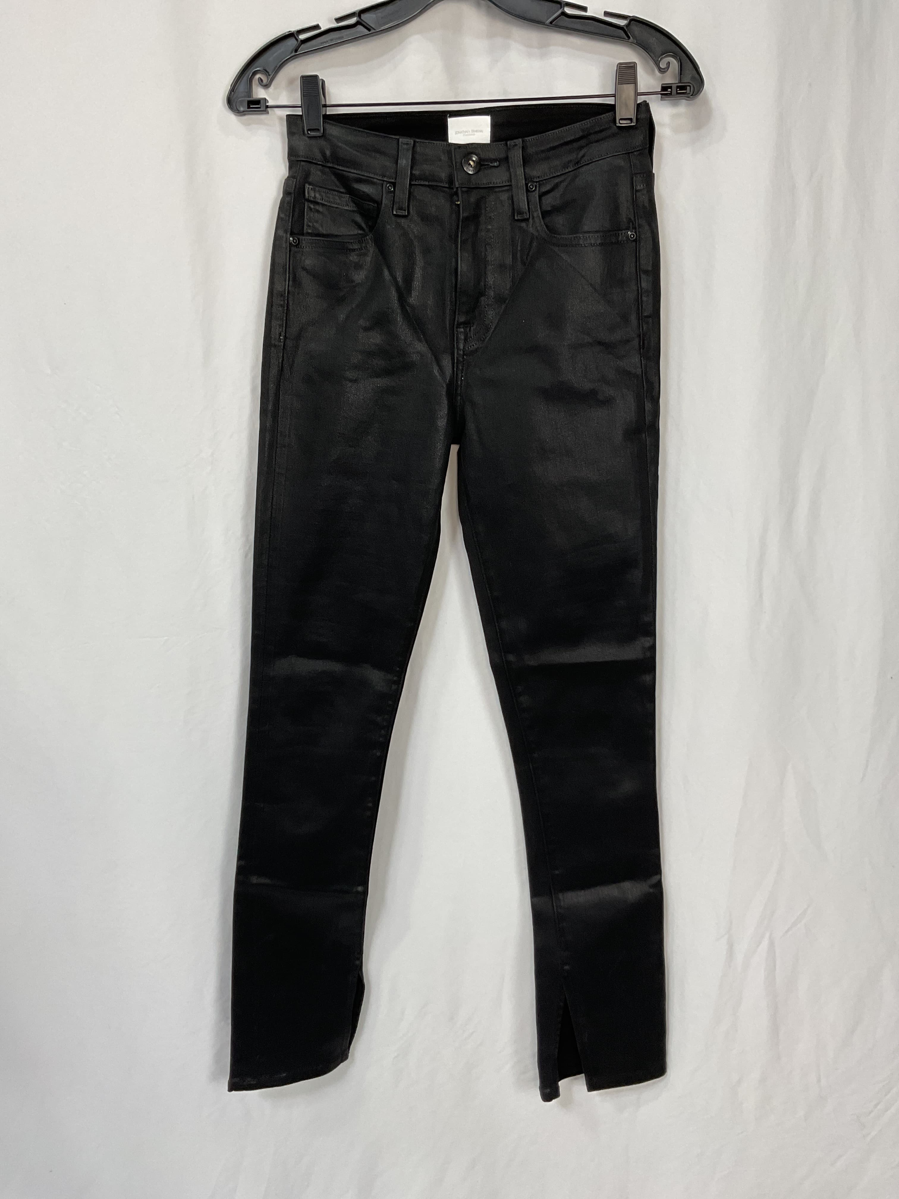 Rae High Rise Ankle Skinny In Coated Black - Image 3