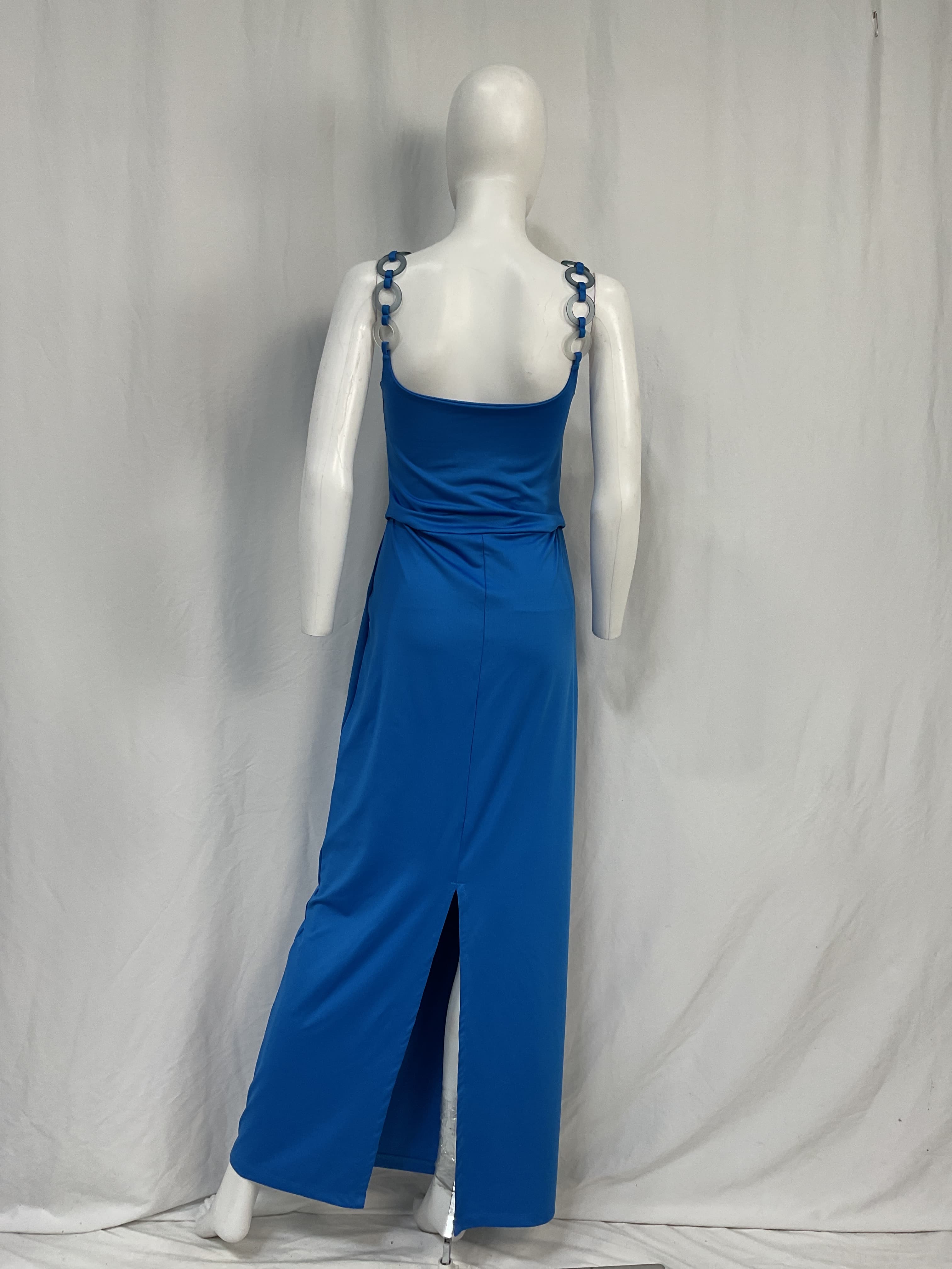 French Blue Maxi Dress In Blue - Image 3