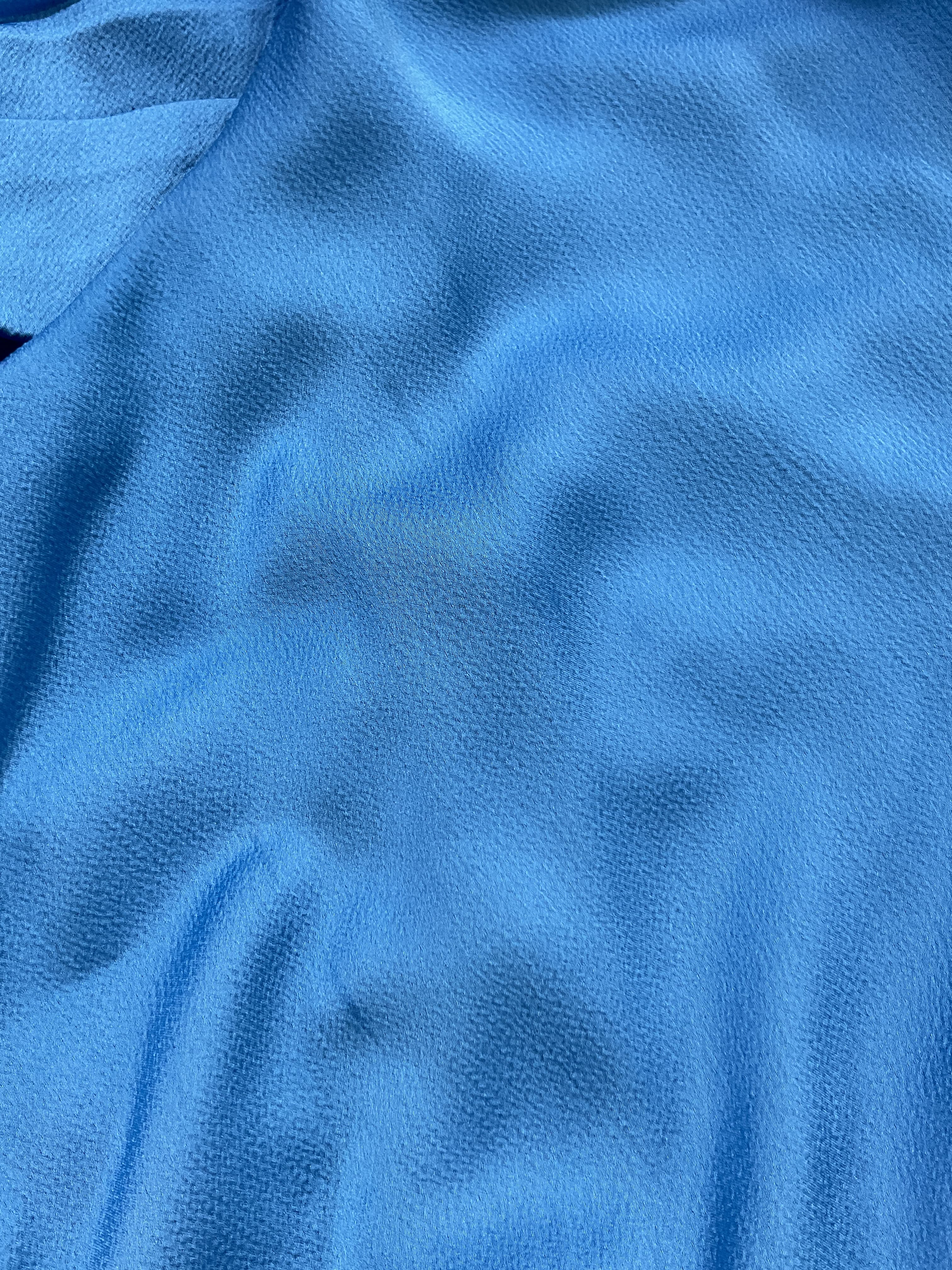 Sainte Fringe Mini Dress In French Blue - Image 2