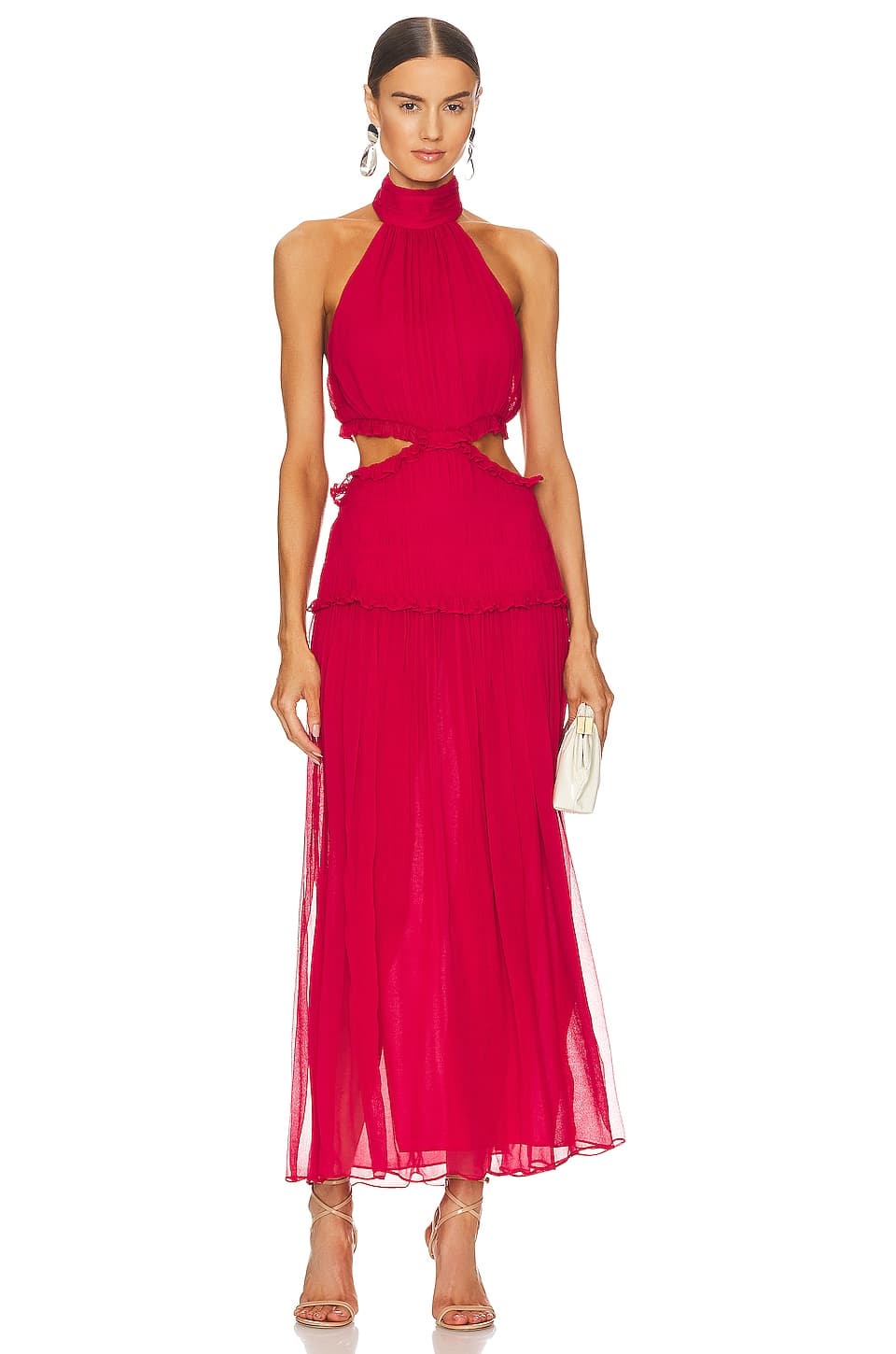 Marquis High Neck Cut Out Midi Dress - Image 1