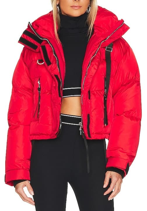 Willow Short Puffer In Red - Image 1