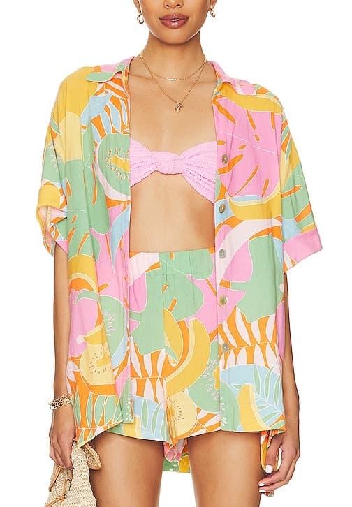 Parker Button Down In Tropical Fruit - Image 1