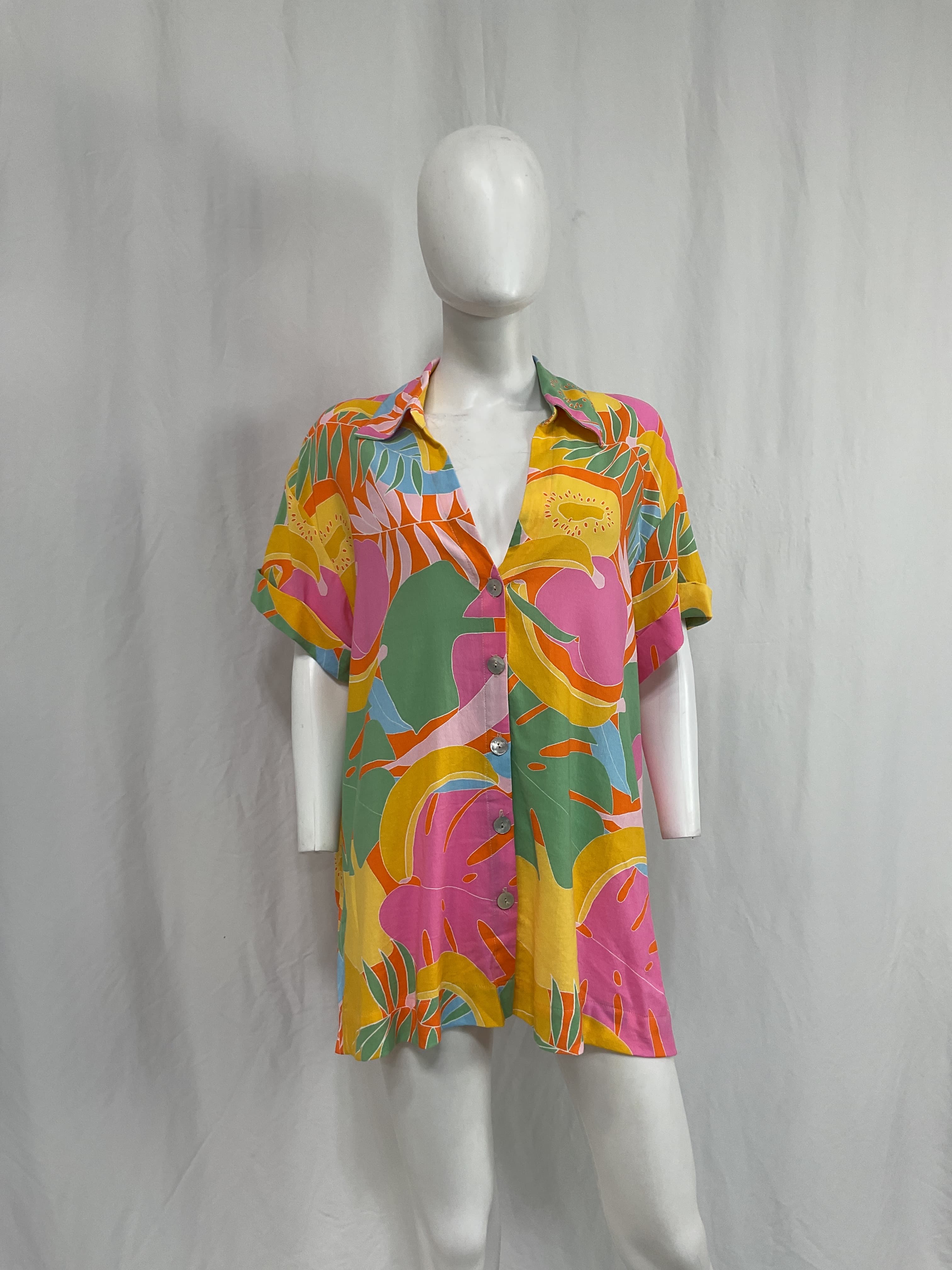 Parker Button Down In Tropical Fruit - Image 3