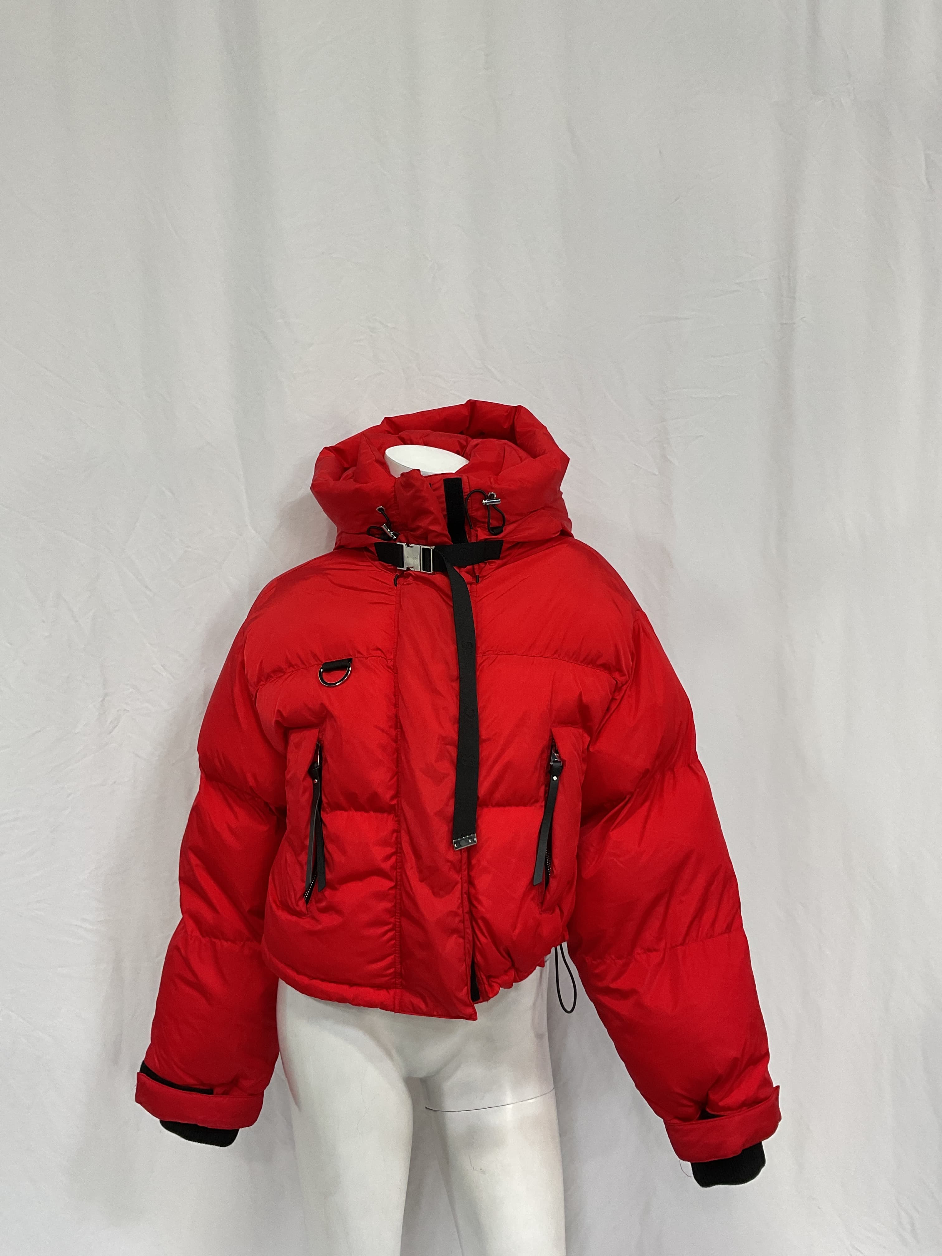 Willow Short Puffer In Red - Image 2