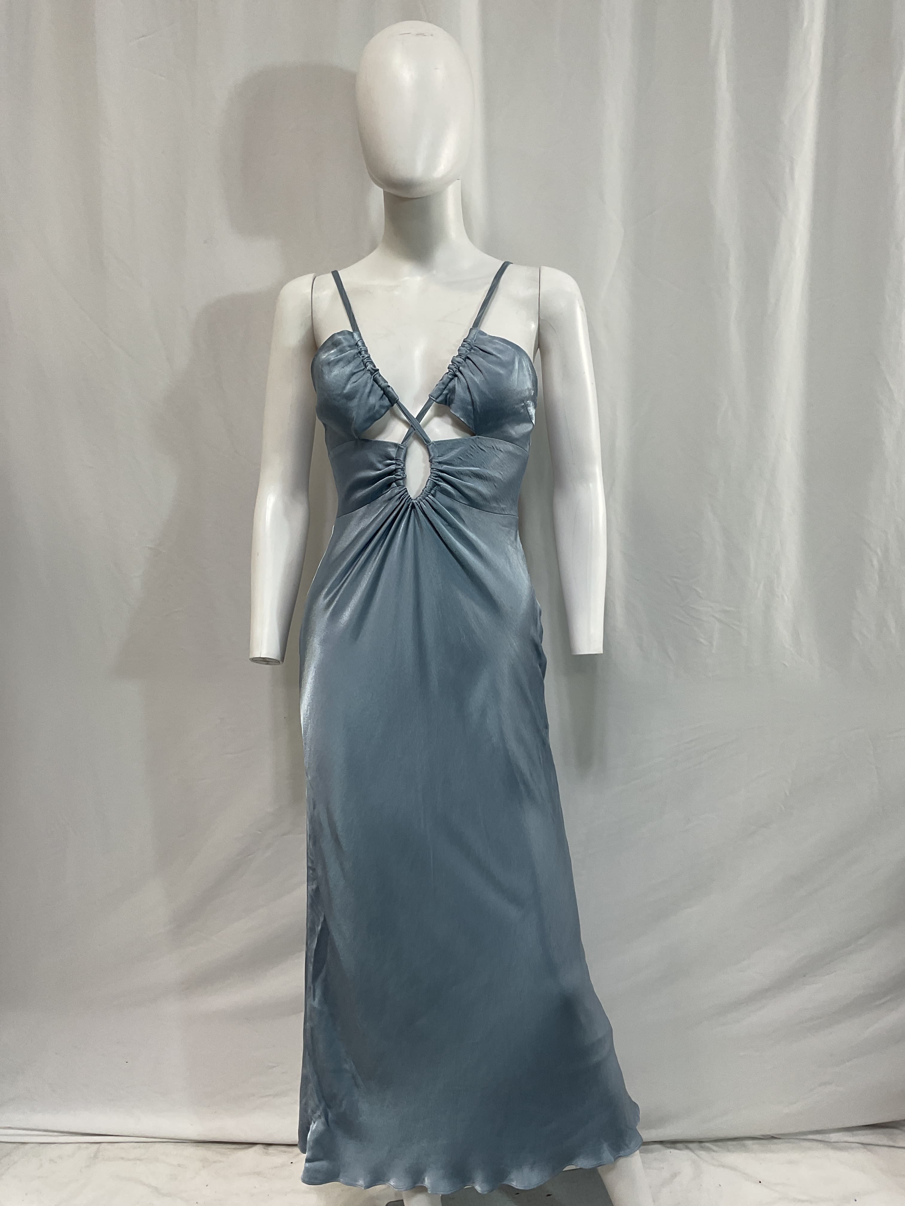 Angelica Midi Dress In Powder Blue - Image 2