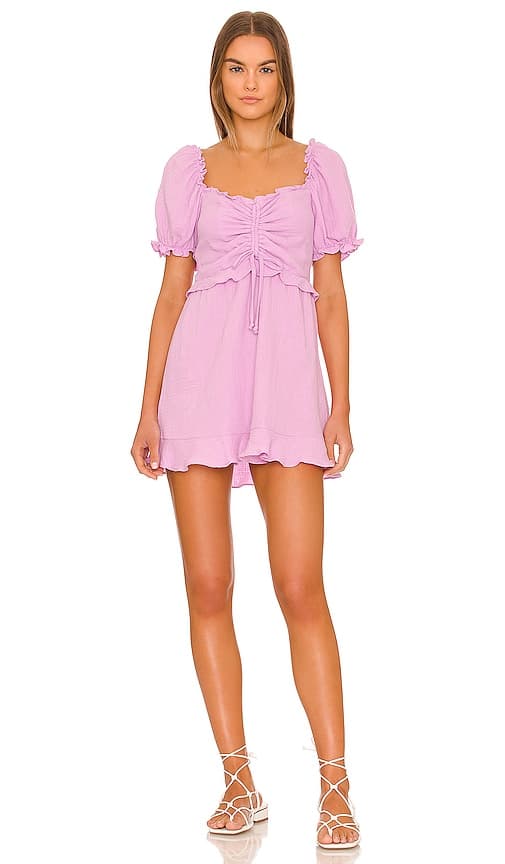 Sophie Mini Dress In Bright Lilac - Image 1