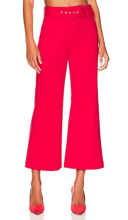 Dj Cropped Pants In Red - Image 1