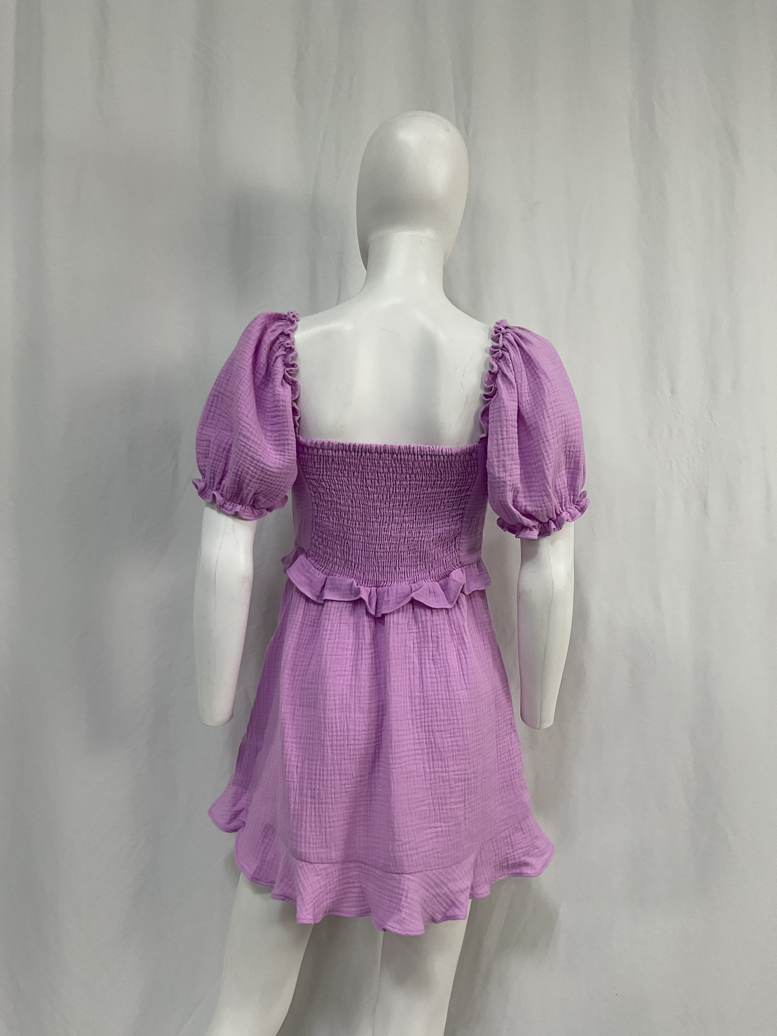 Sophie Mini Dress In Bright Lilac - Image 2