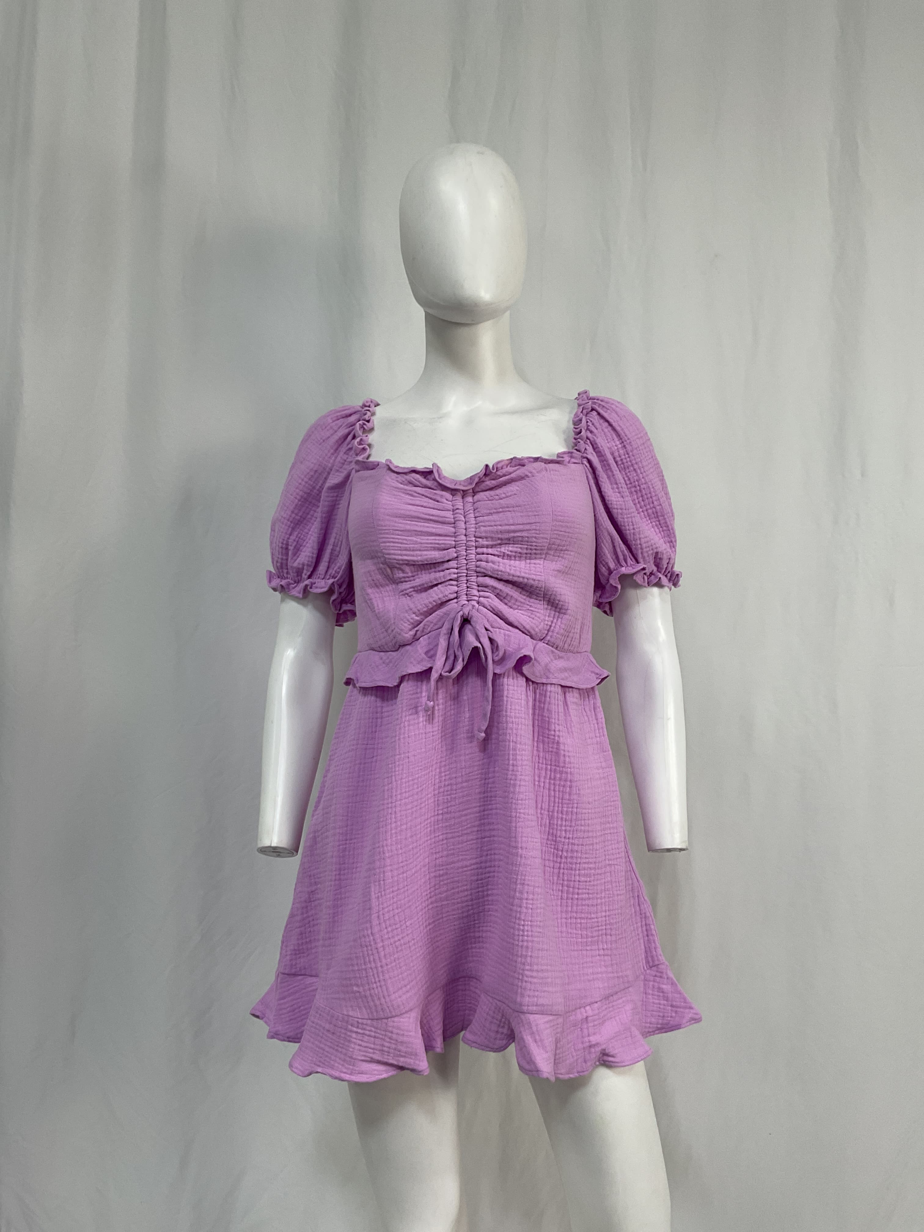 Sophie Mini Dress In Bright Lilac - Image 3