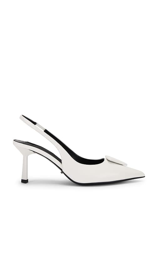 Bertie Slingback Pump In White Hi Shine - Image 1