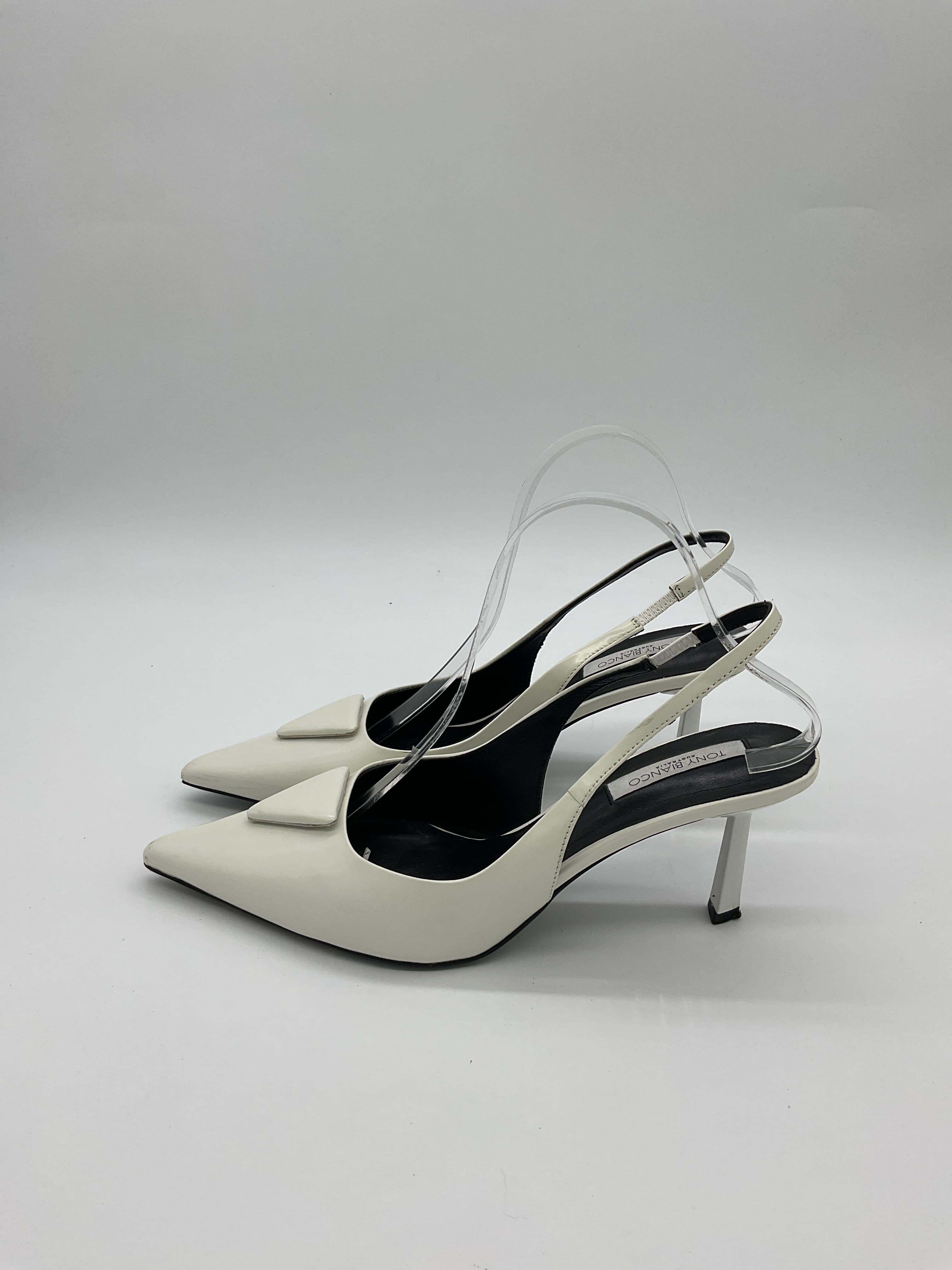 Bertie Slingback Pump In White Hi Shine - Image 3