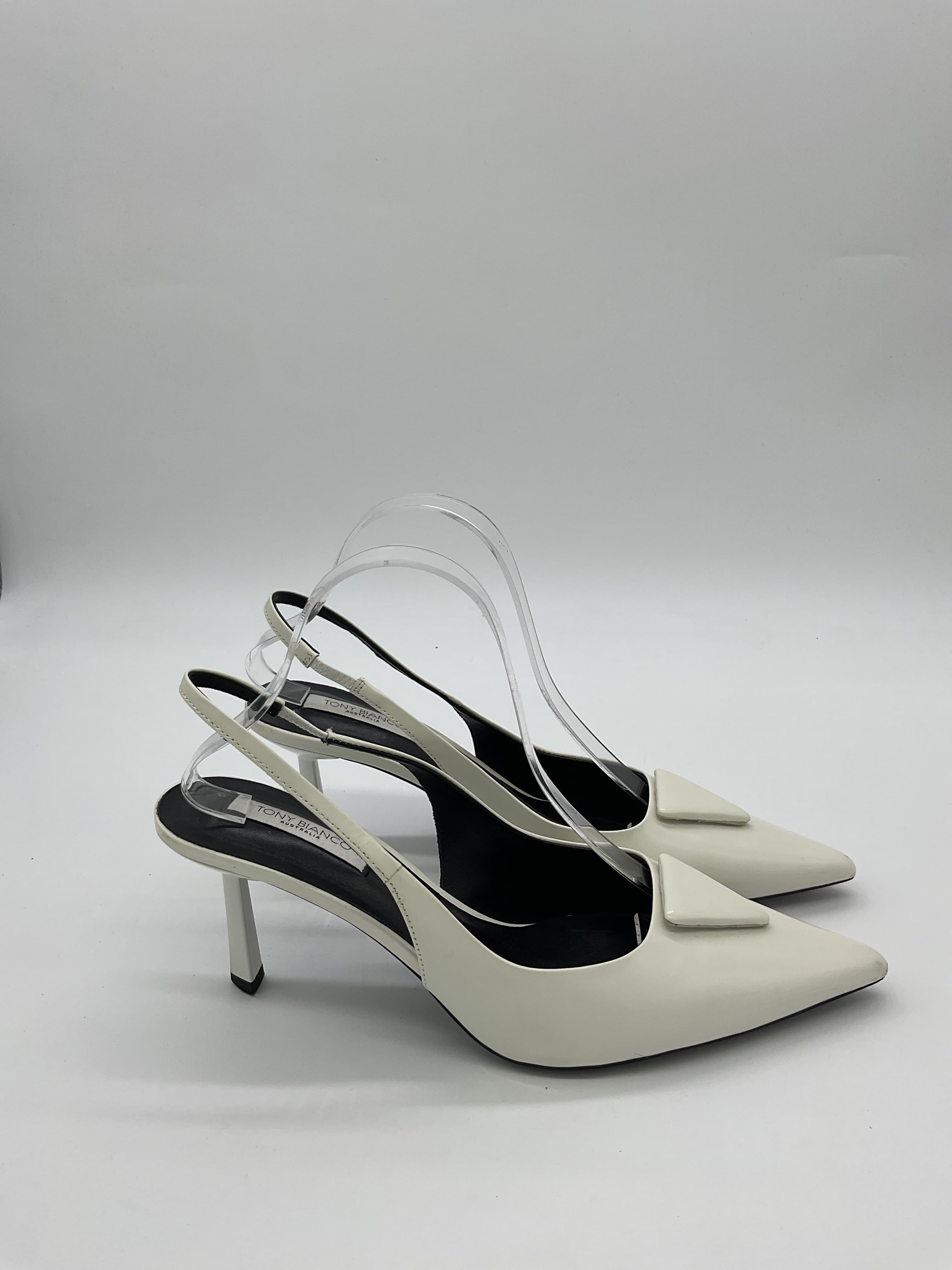 Bertie Slingback Pump In White Hi Shine - Image 4