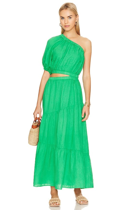 Velvet By Graham & Spencer Giselle Dress In Jade - Image 1