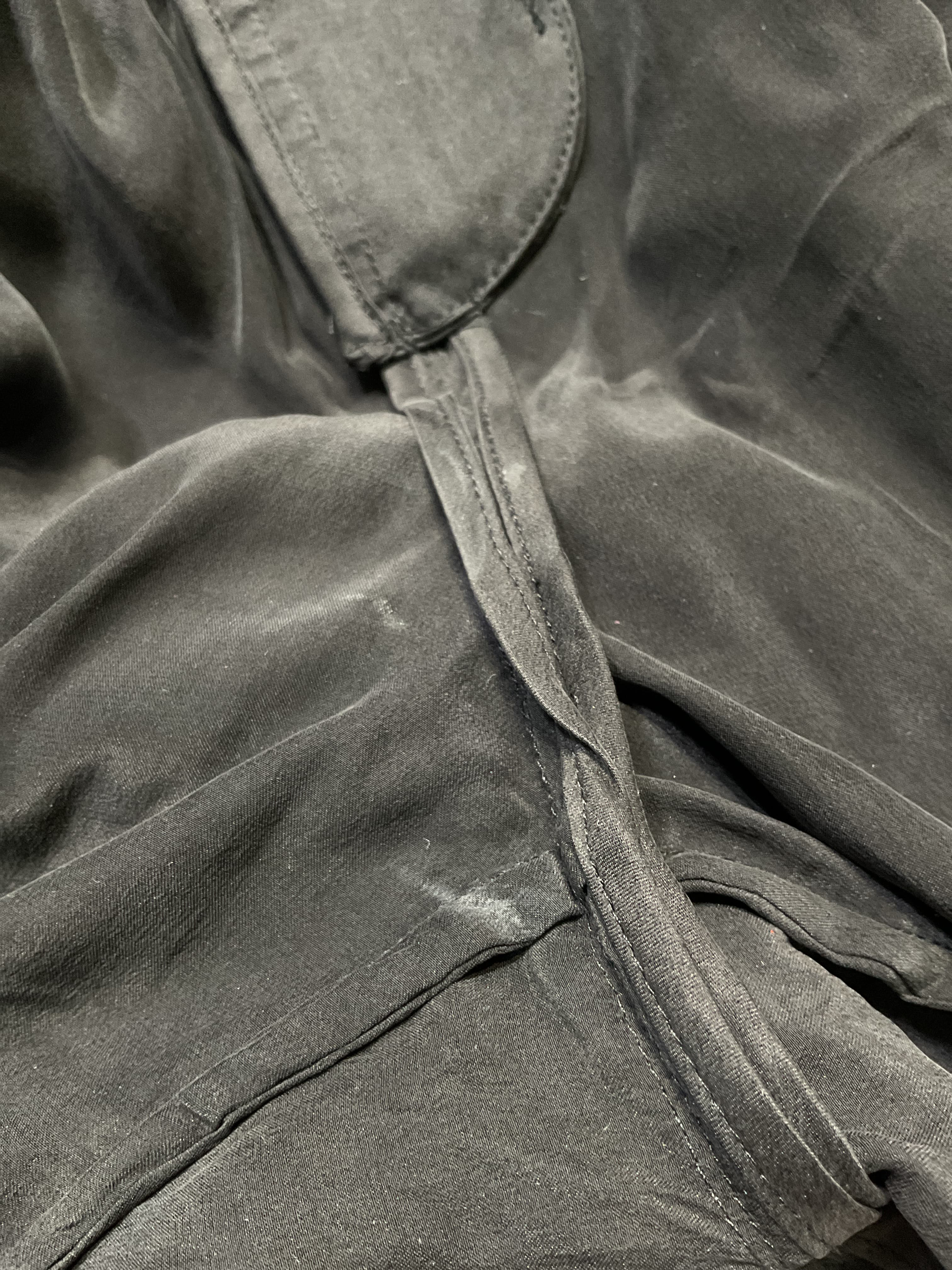 Silk Tuck Pant In Black - Image 2