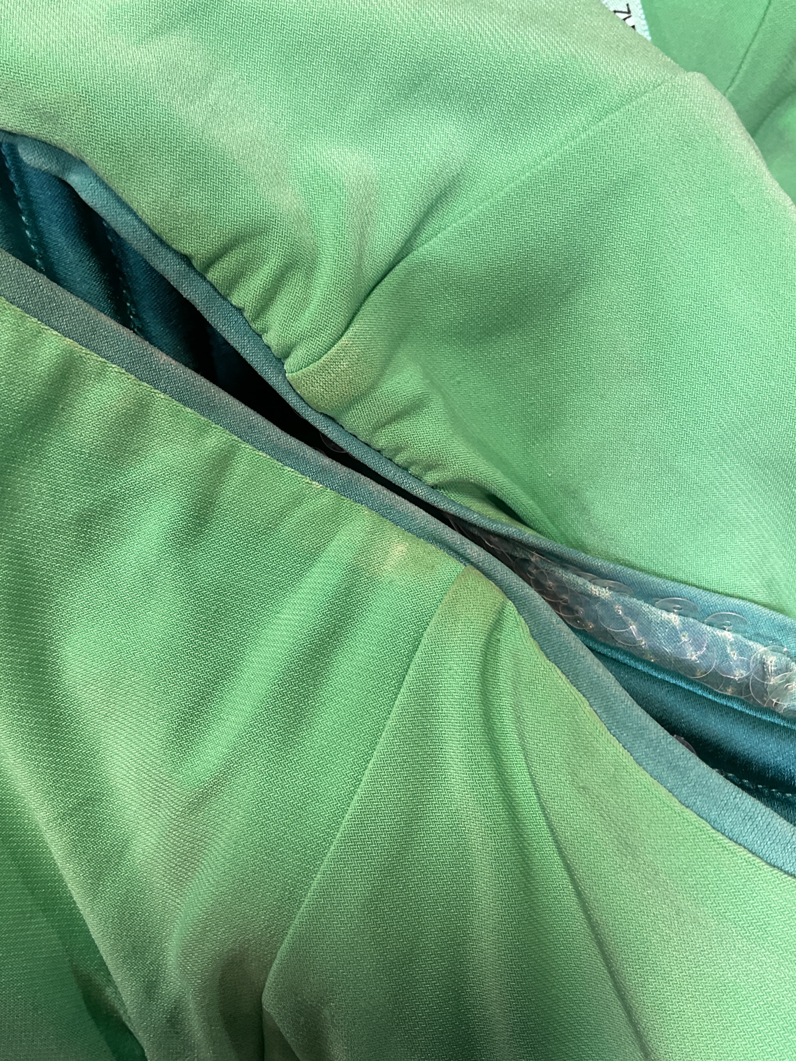 Heated Activated Video Wars Gown In Aqua & Kiwi - Image 2