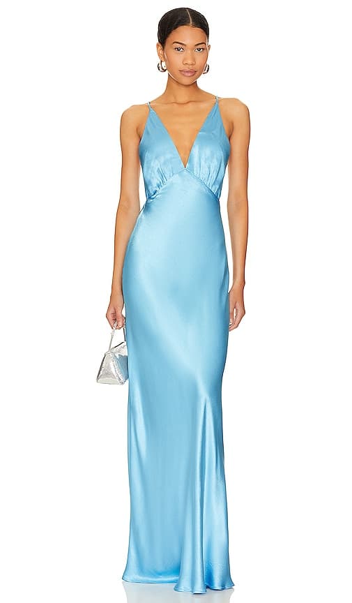 Lorelai V Maxi Dress In Tropez Blue - Image 1