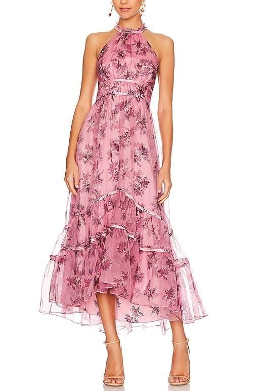 Alana Dress In Pink Sand Multi - Image 1