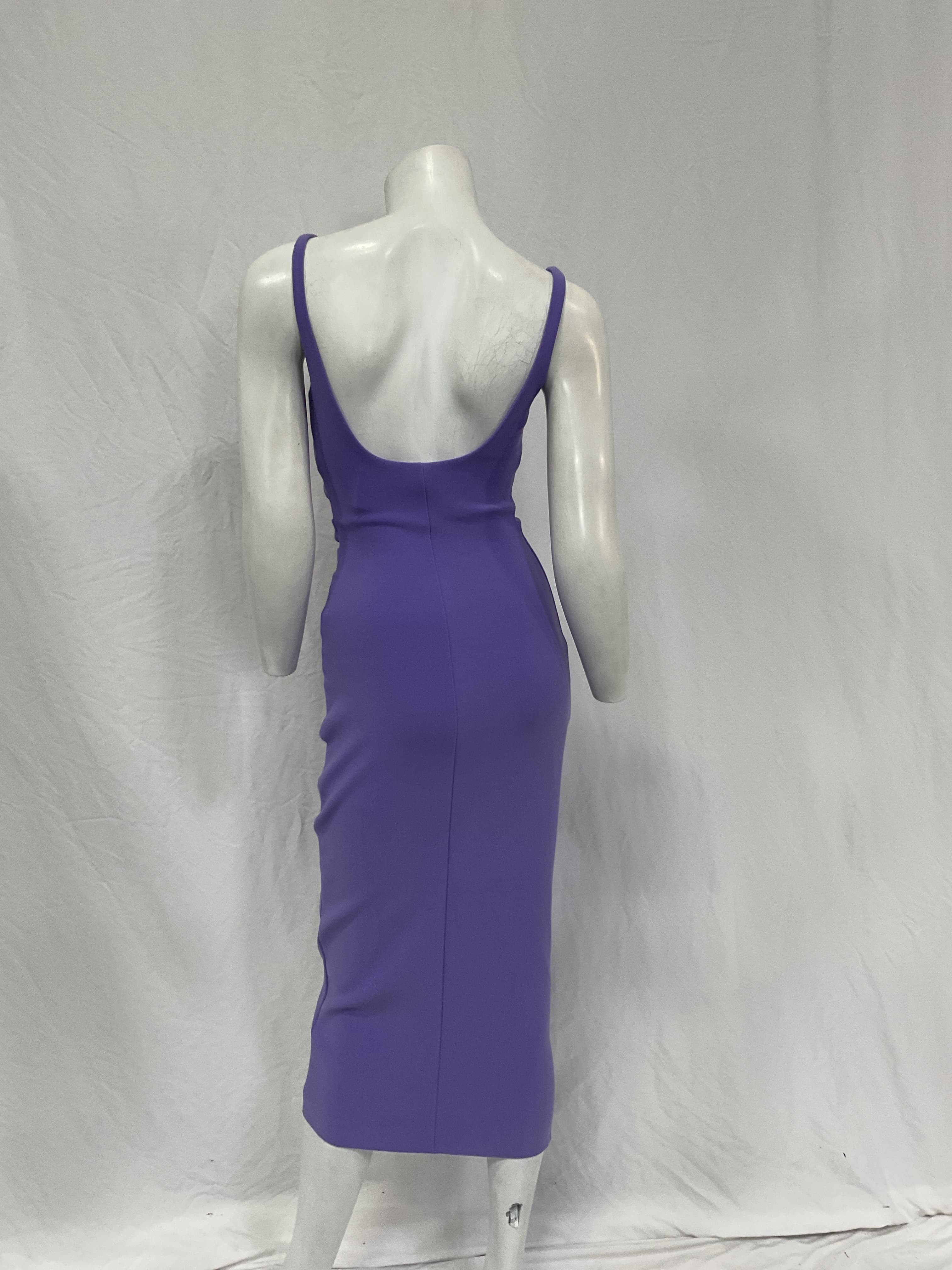 Karina Tuck Midi Dress In Grape - Image 2
