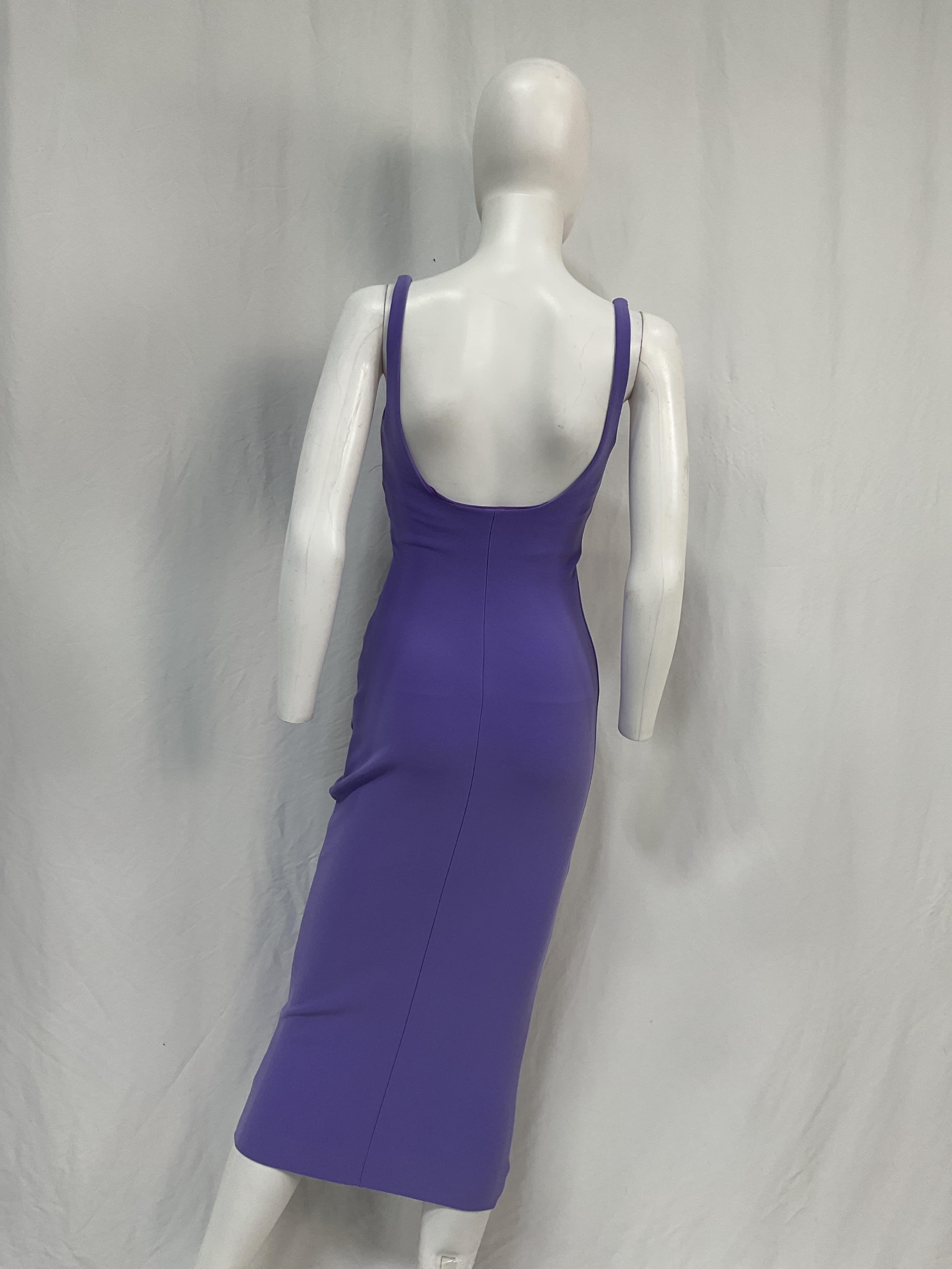 Karina Tuck Midi Dress In Grape - Image 2
