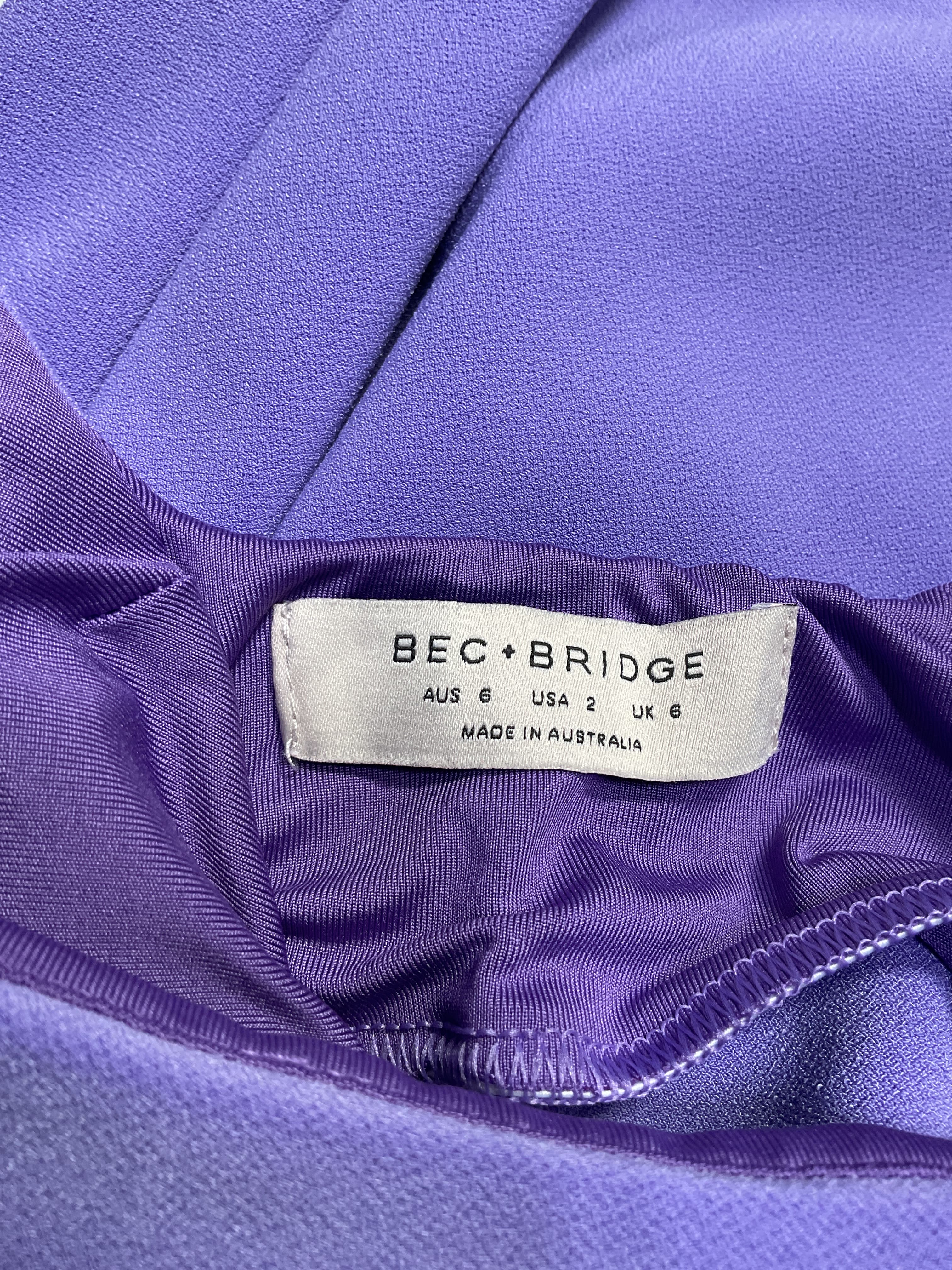 Karina Tuck Midi Dress In Grape - Image 3