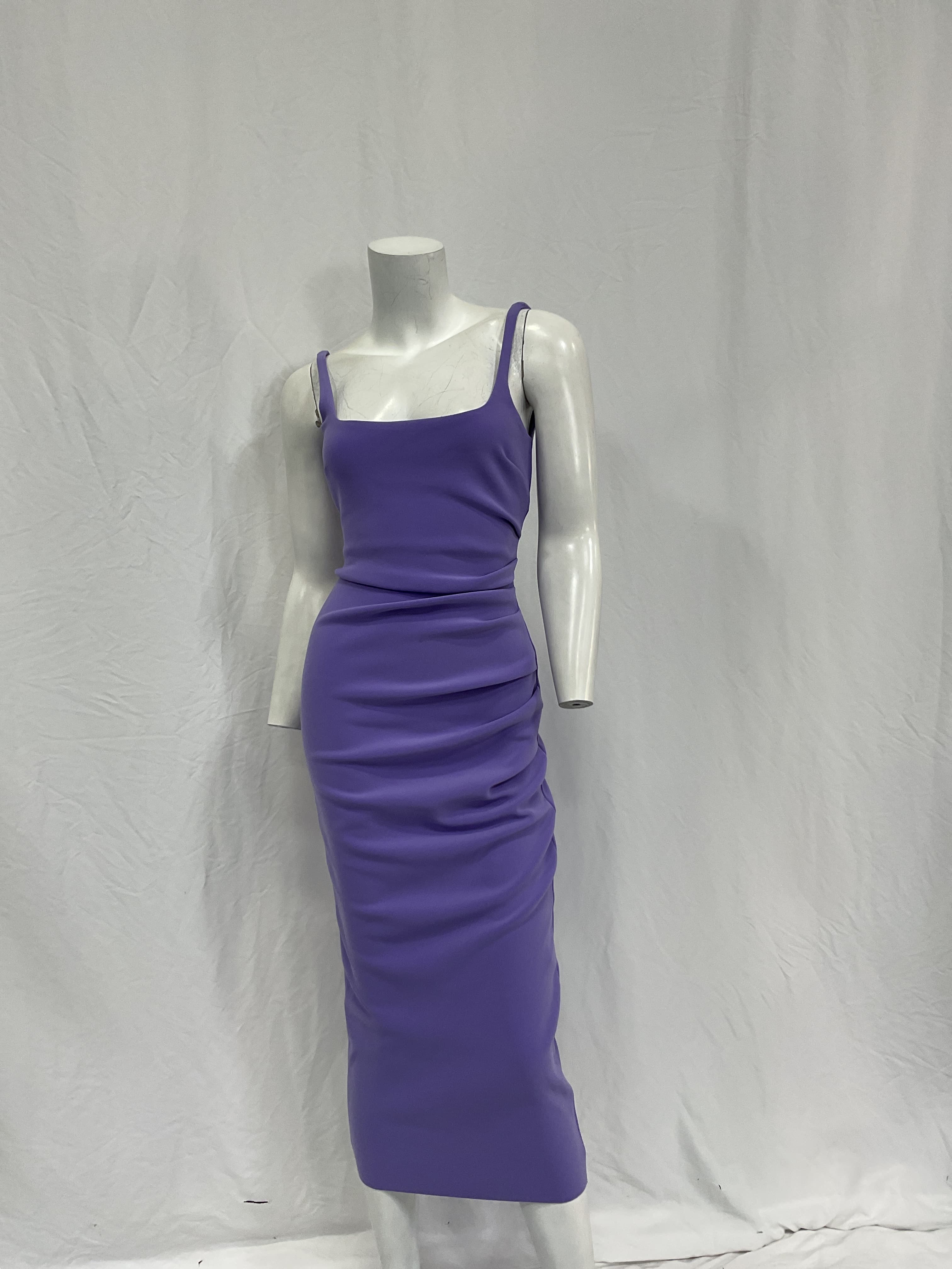 Karina Tuck Midi Dress In Grape - Image 3