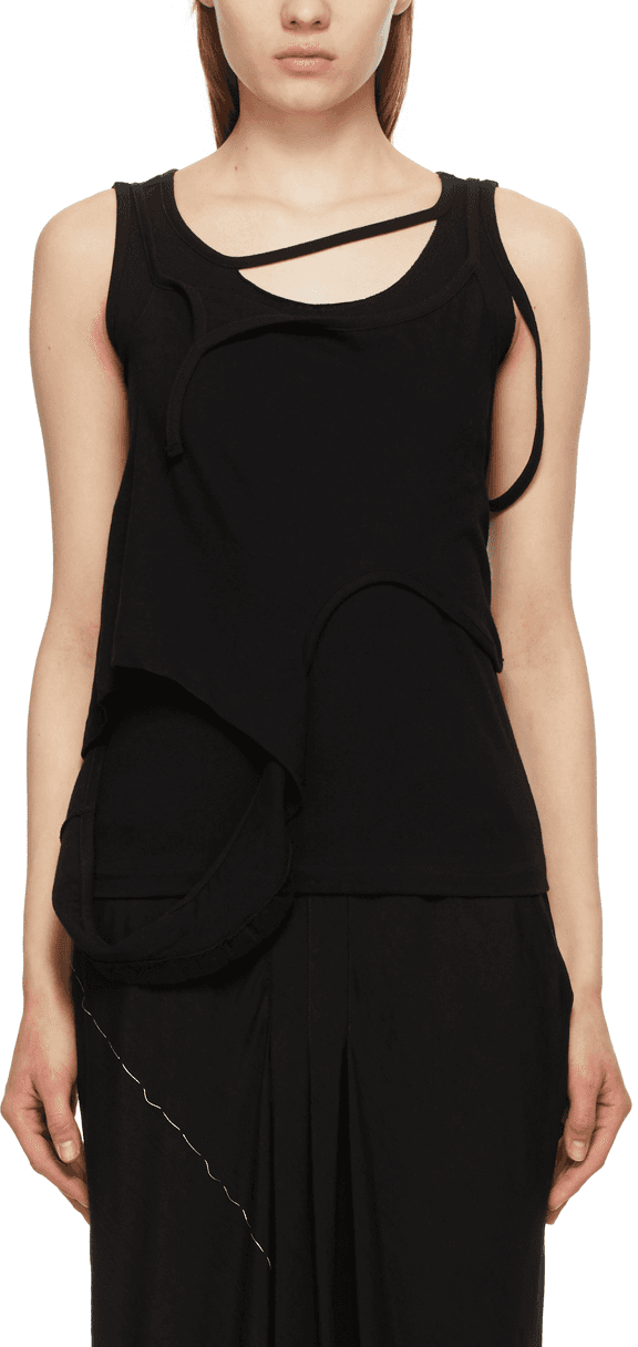 Black Double Tank Top - Image 1