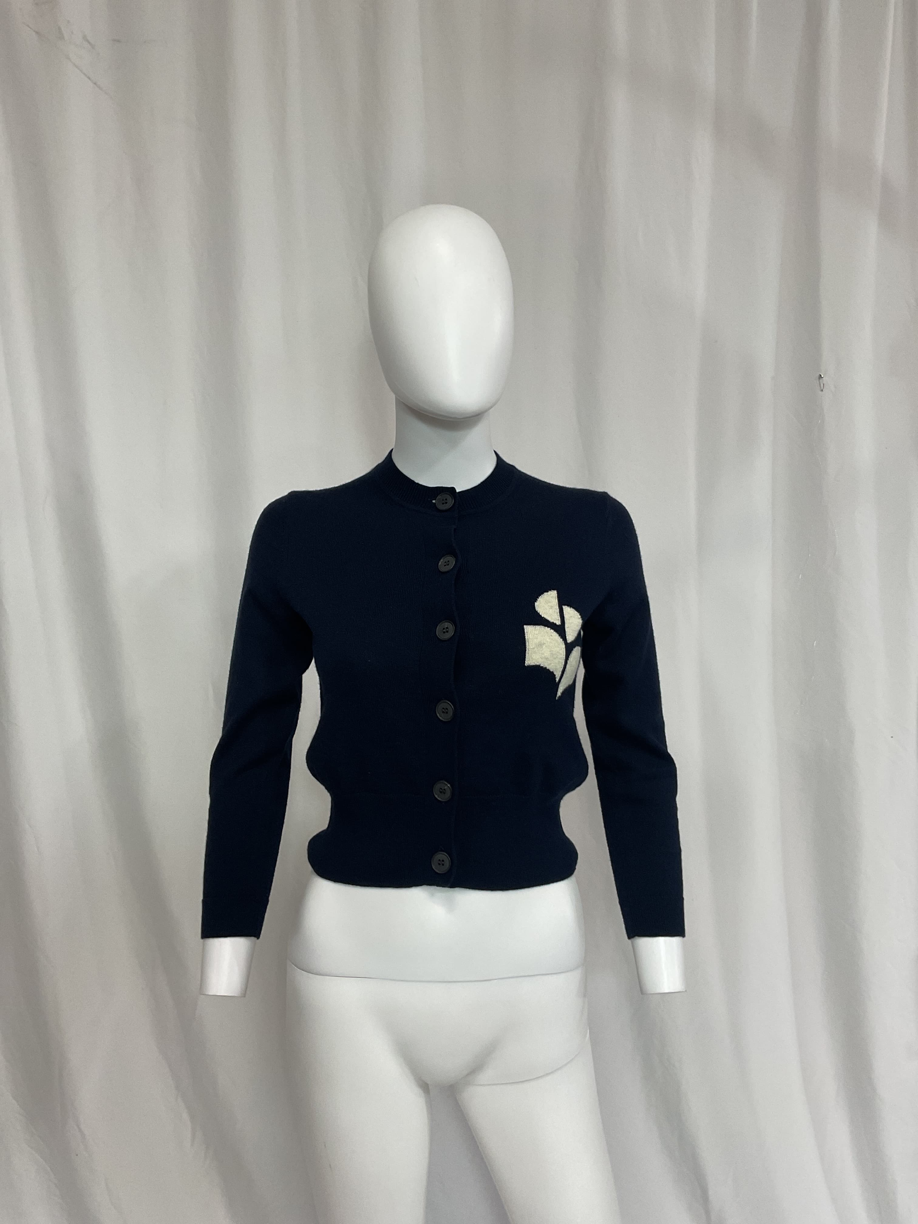 toile Iconic Newton Cotton & Wool Logo Cardigan - Image 3