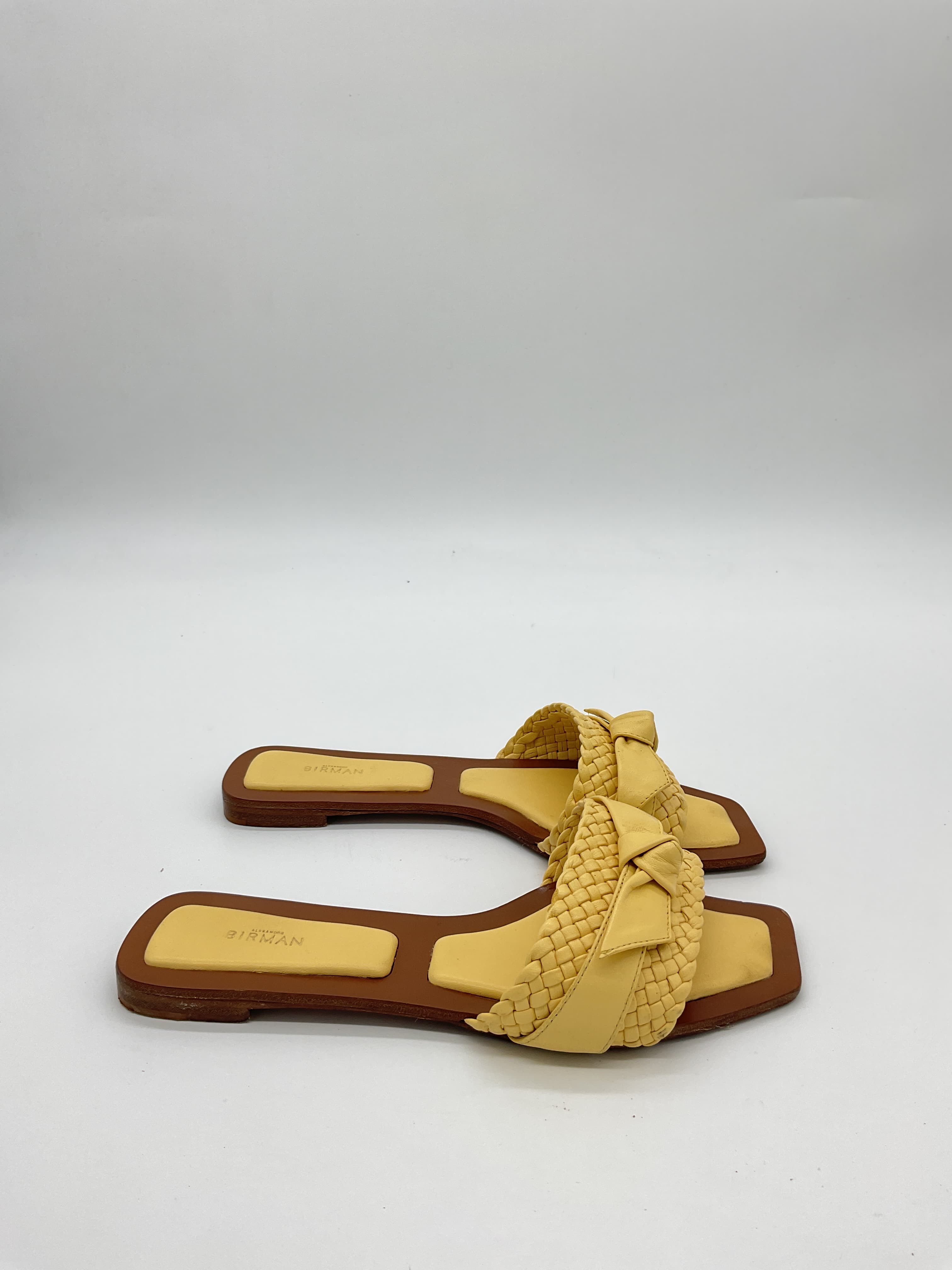 Clarita Woven Leather Flat Slides - Image 4