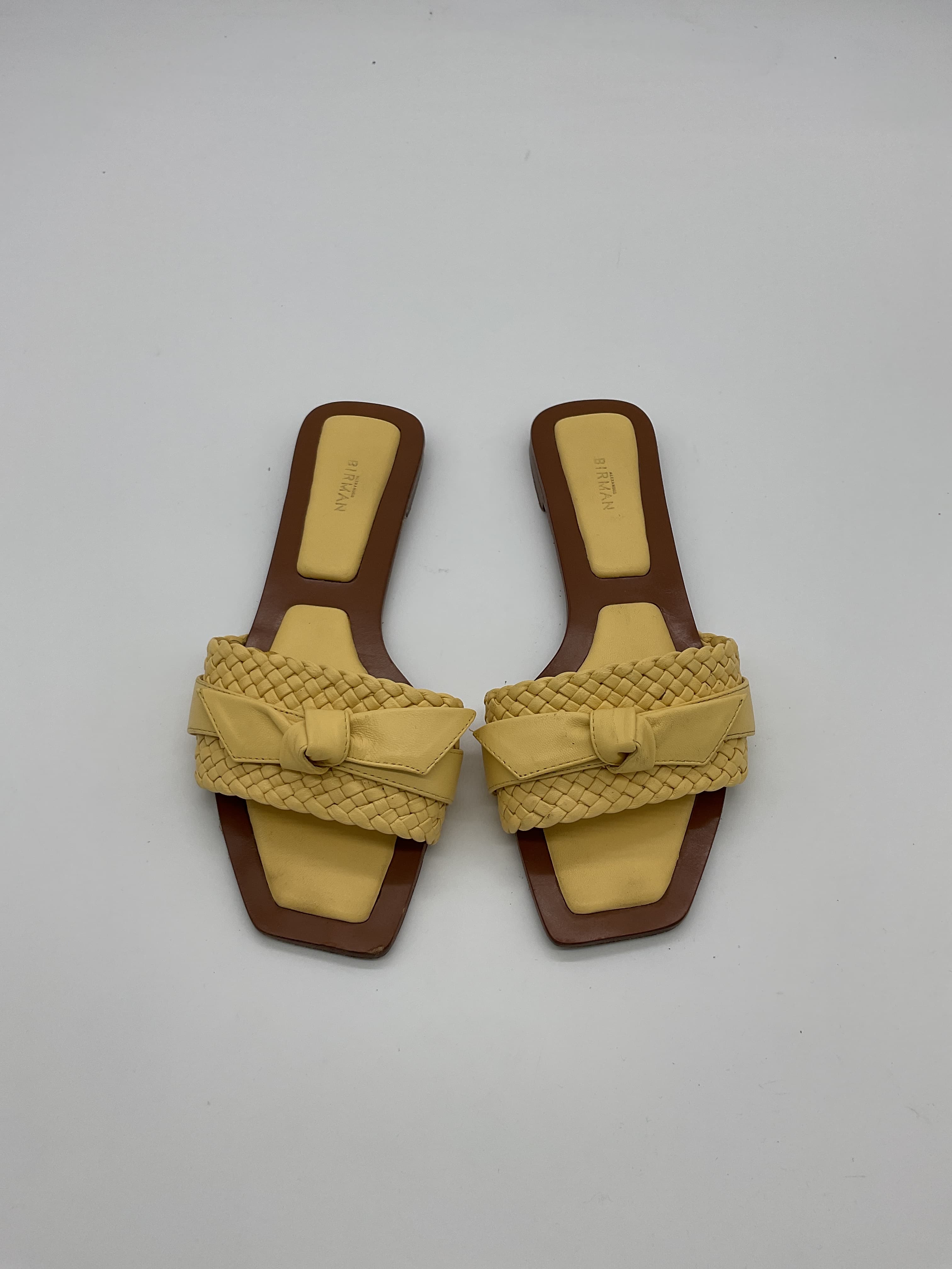 Clarita Woven Leather Flat Slides - Image 2