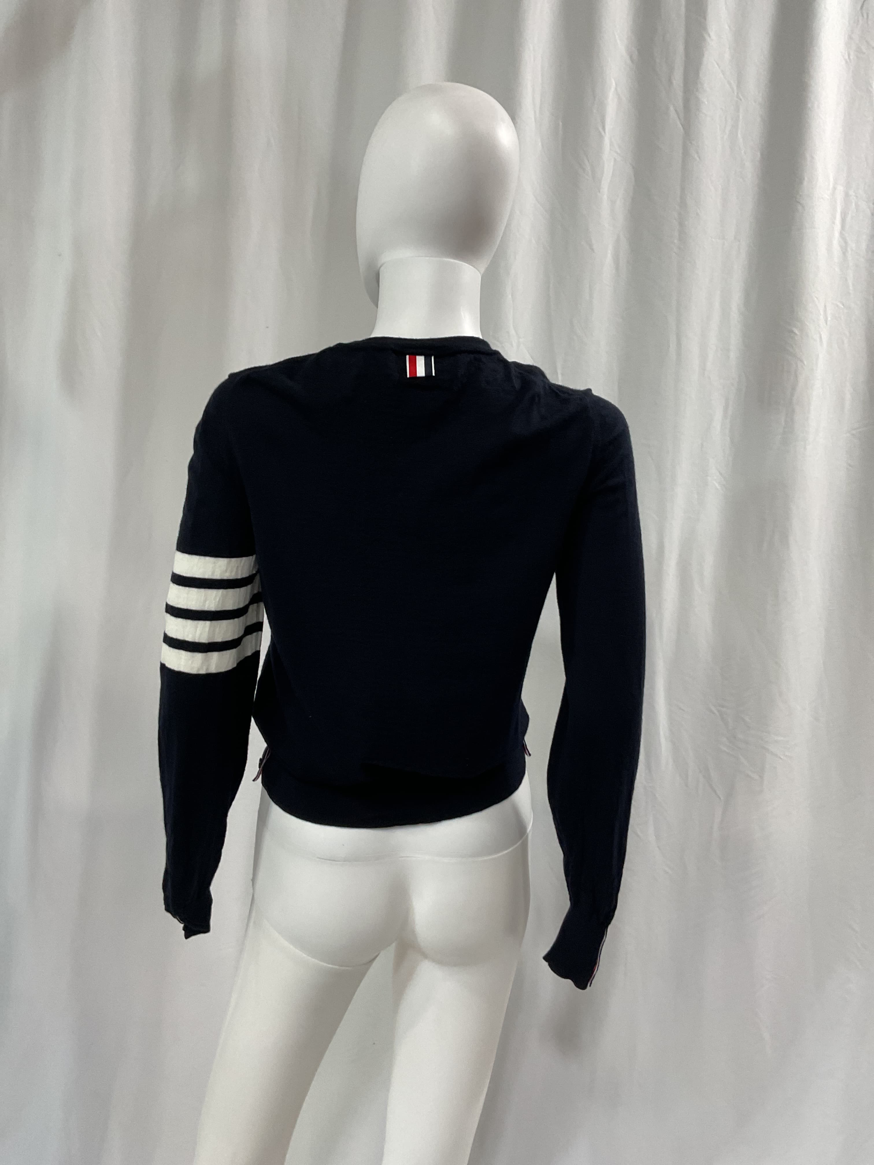 Navy 4-Bar Sweater - Image 2