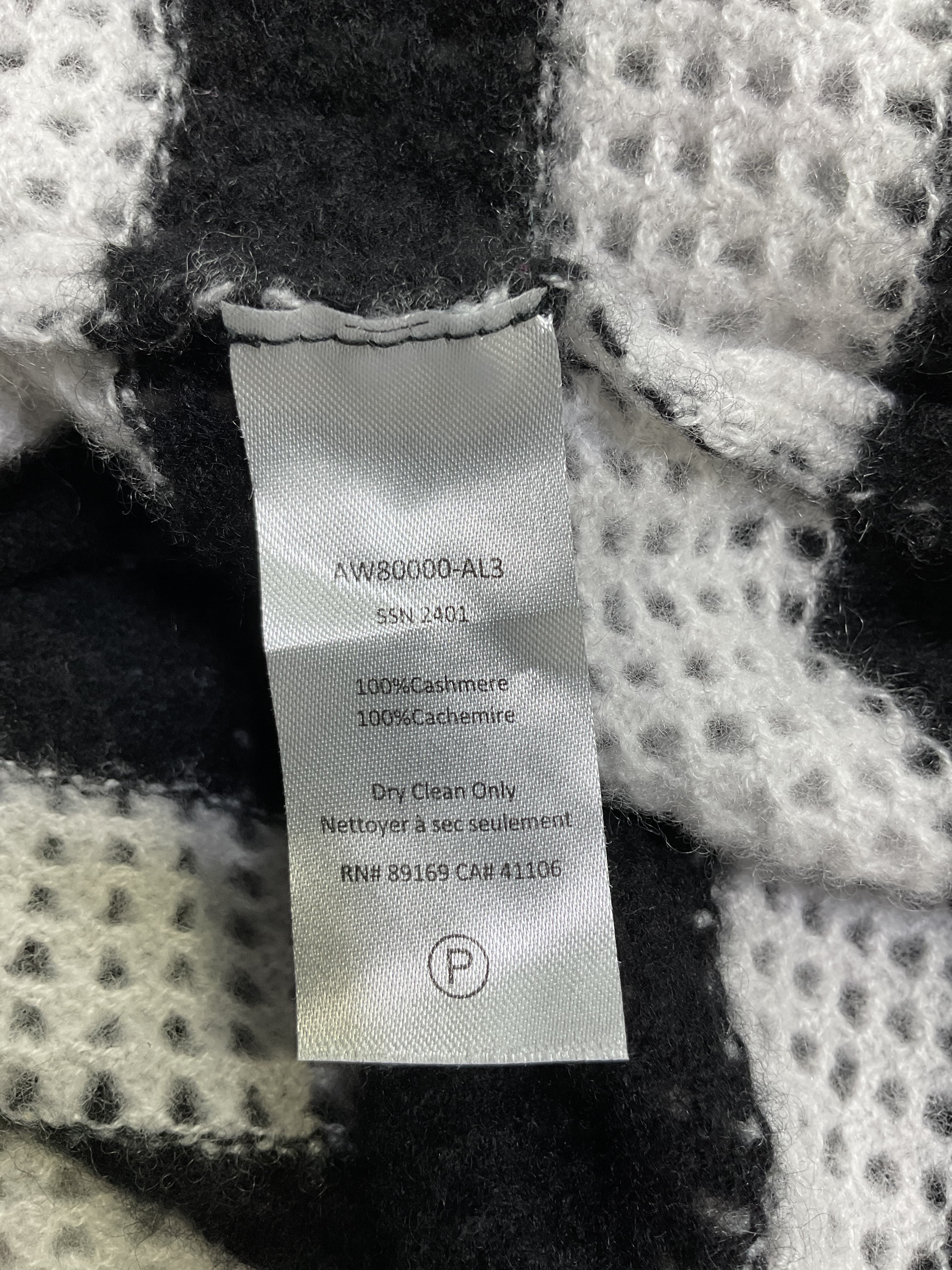 Striped Cashmere Mesh Knit Hoodie - Image 3