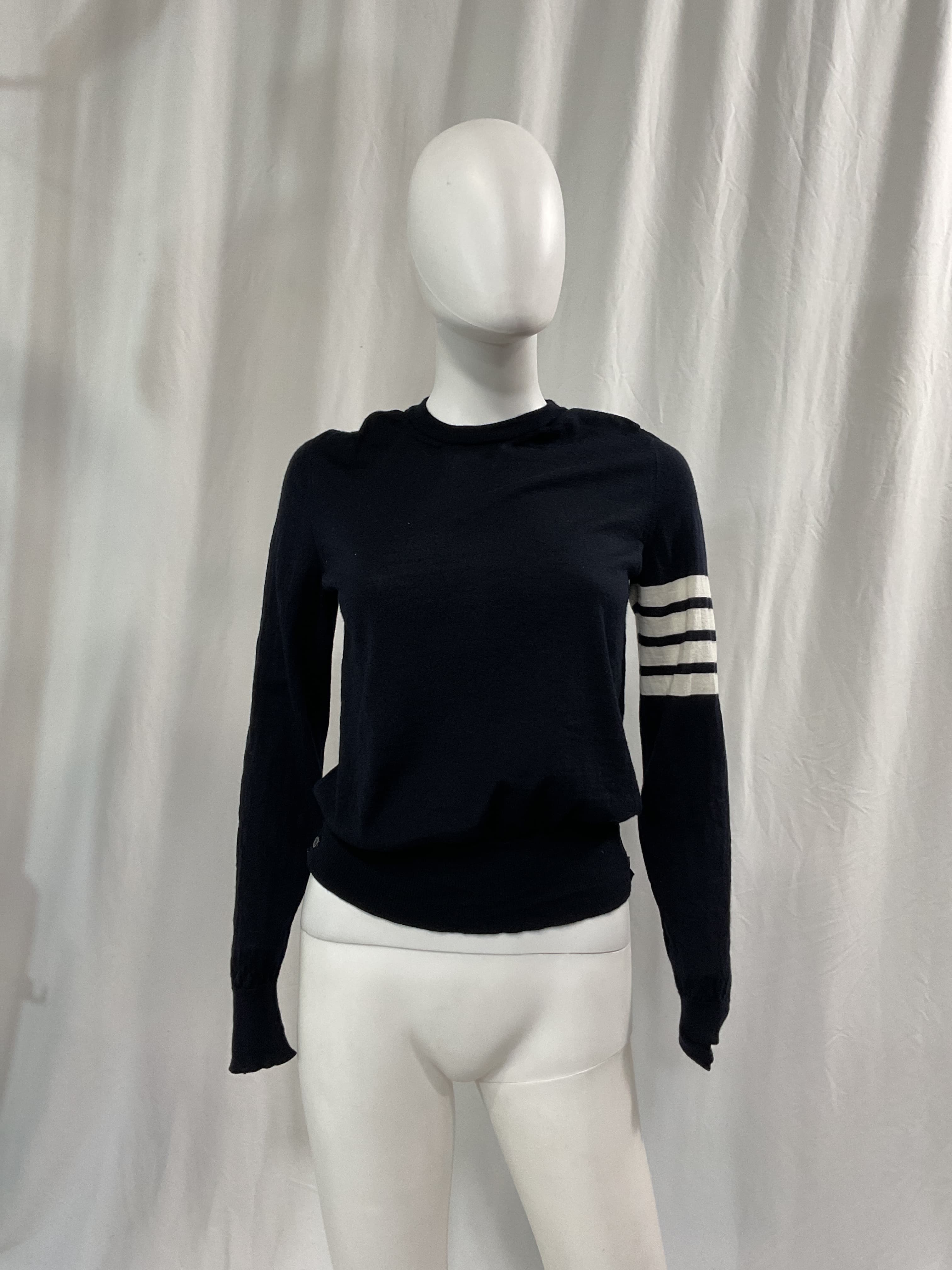 Navy 4-Bar Sweater - Image 4