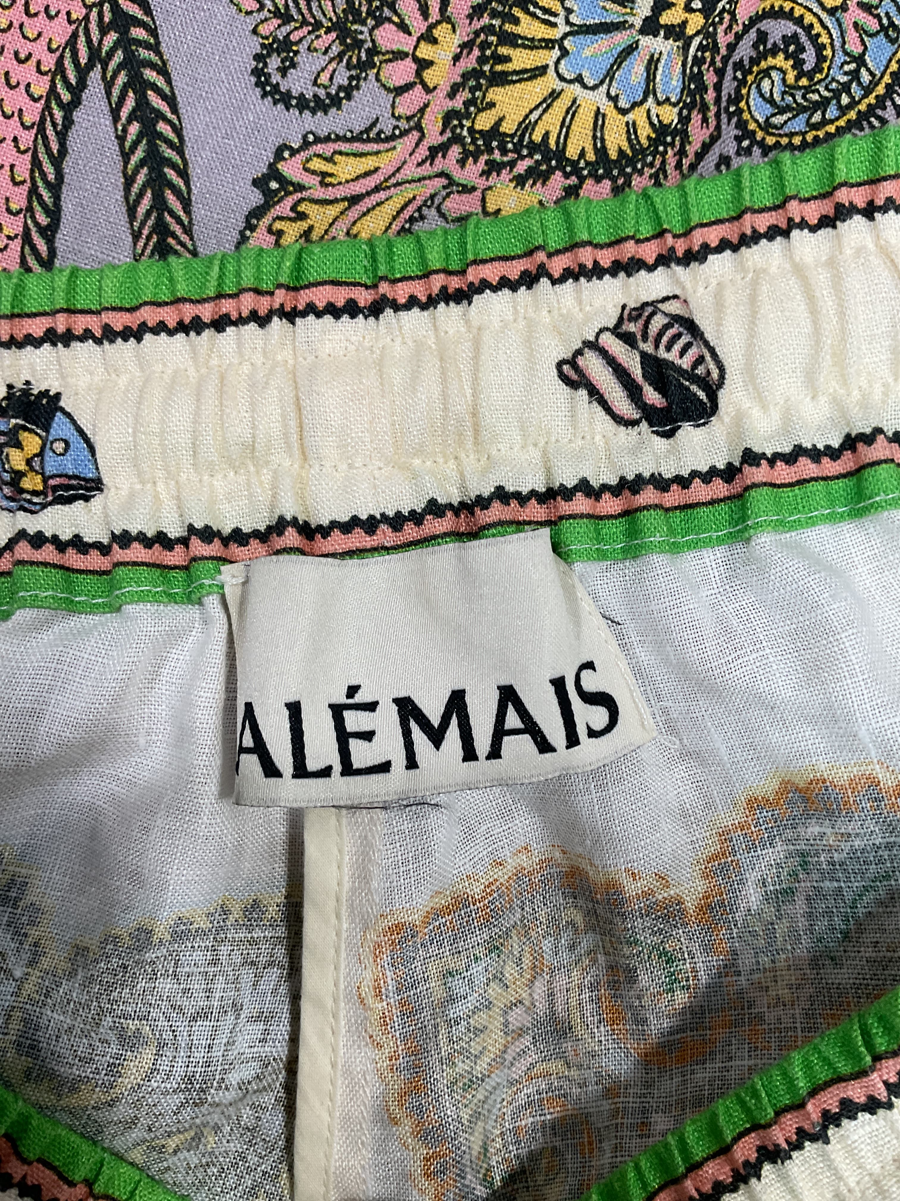 Trippy Troppo Patchwork-Printed Linen Wide-Leg Pants - Image 4