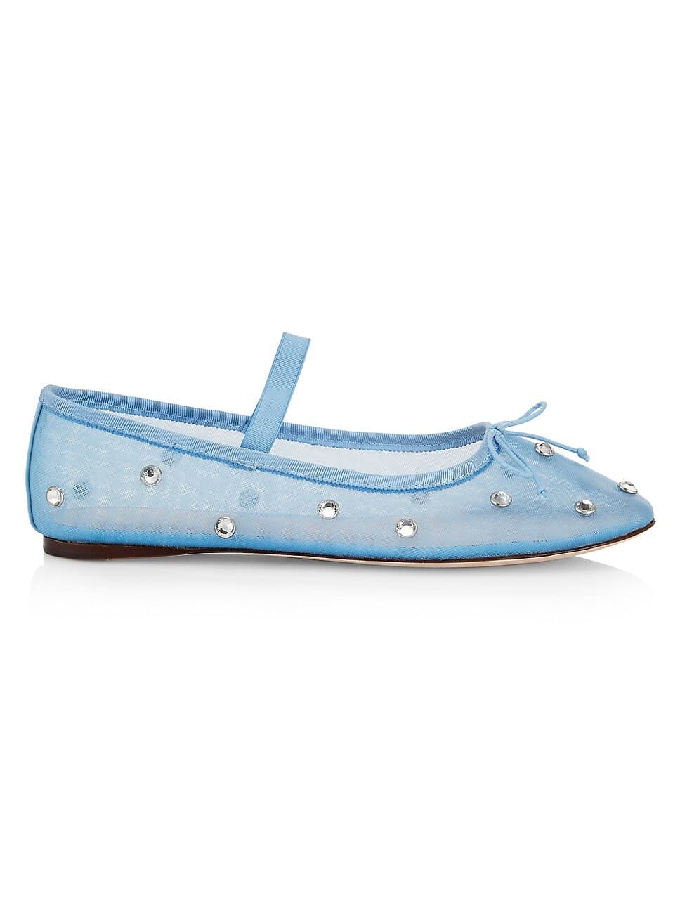 Leonie Crystal Mesh Ballet Flats - Image 1