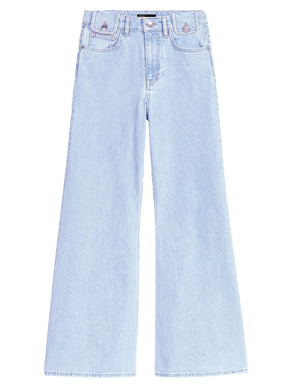 Faded Wide-Leg Jeans - Image 1
