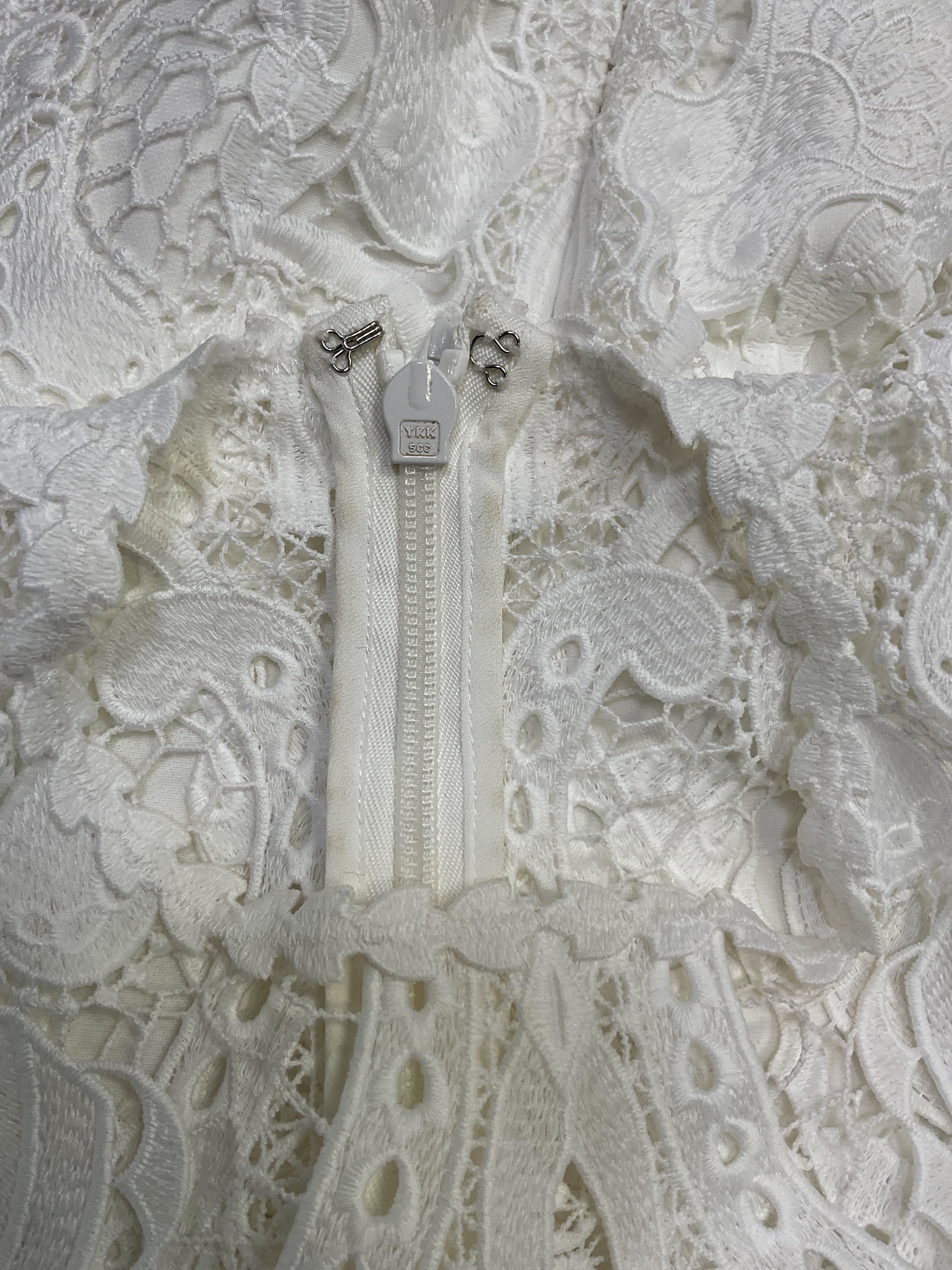 Lace Applique A-Line Minidress - Image 2