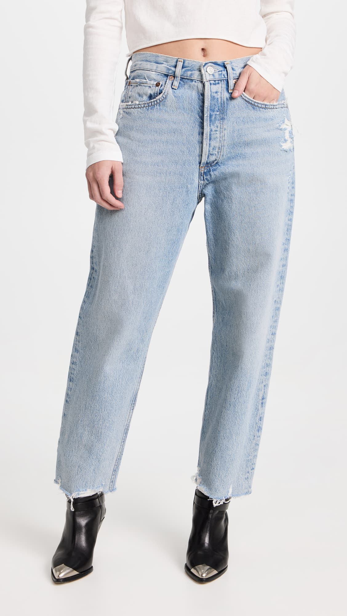 90's Crop Mid Rise Jeans - Image 1