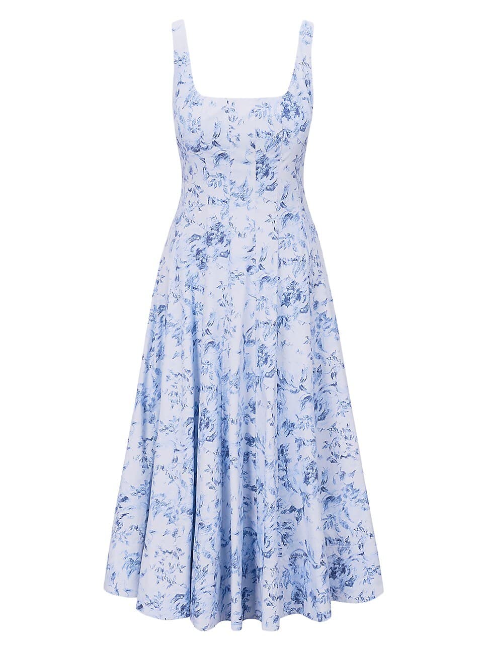 Wells Floral Cotton Midi-Dress - Image 1